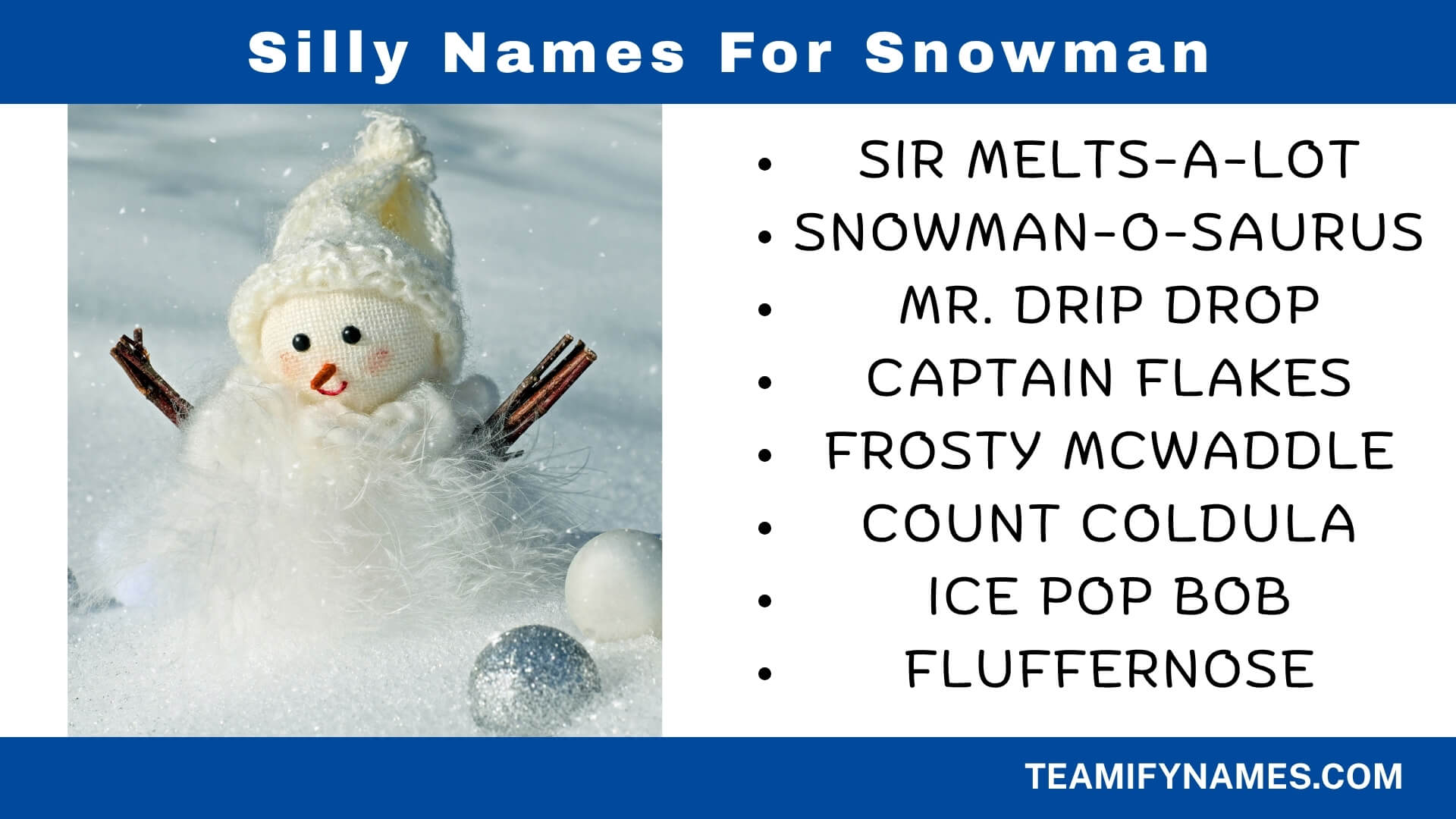 Silly Names For Snowman