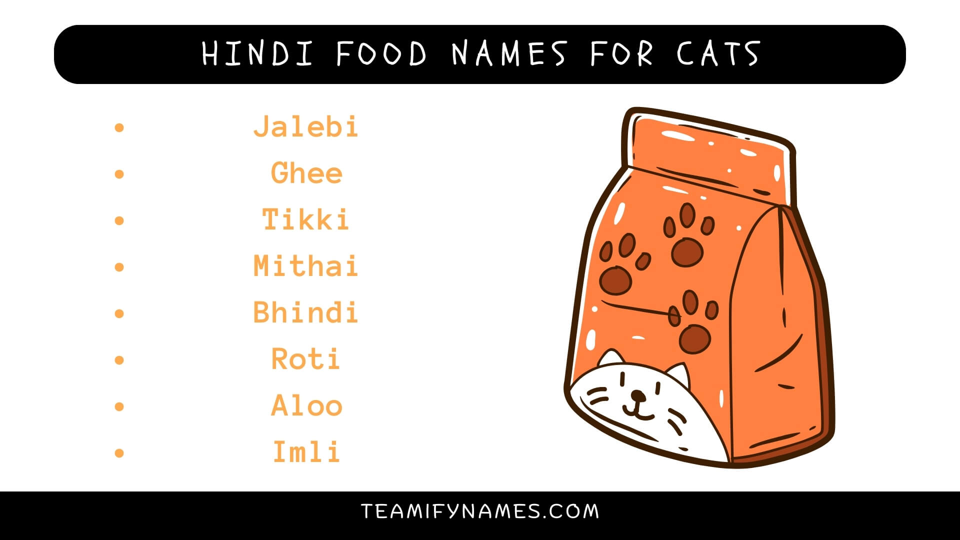 Hindi Food Names for Cats