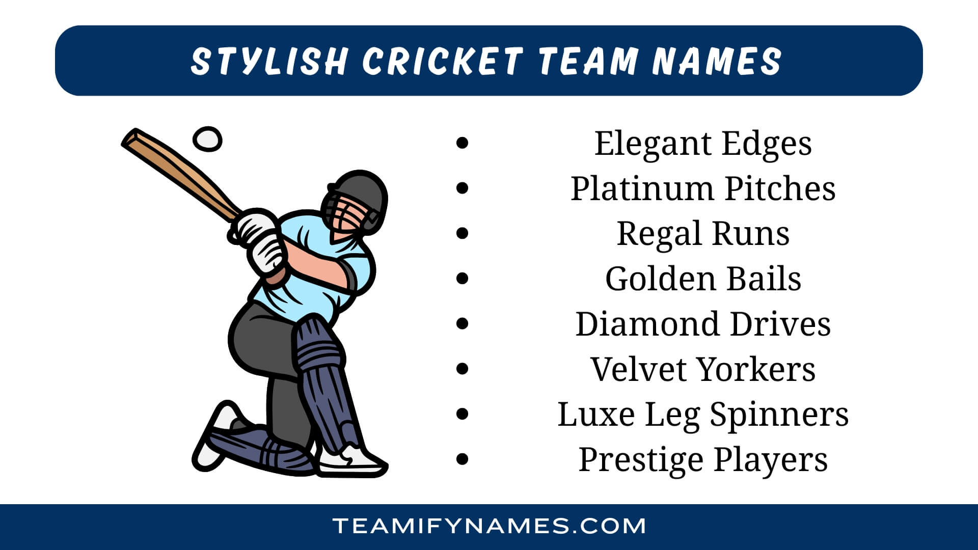 Stylish Cricket Team Names