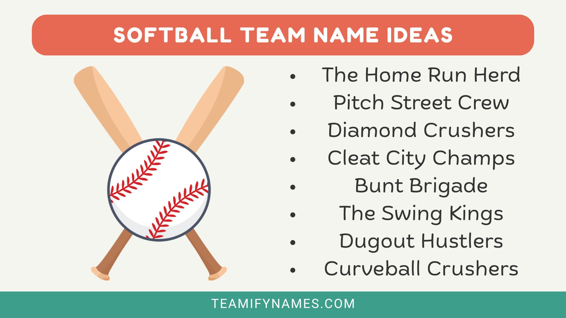 Softball Team Name Ideas