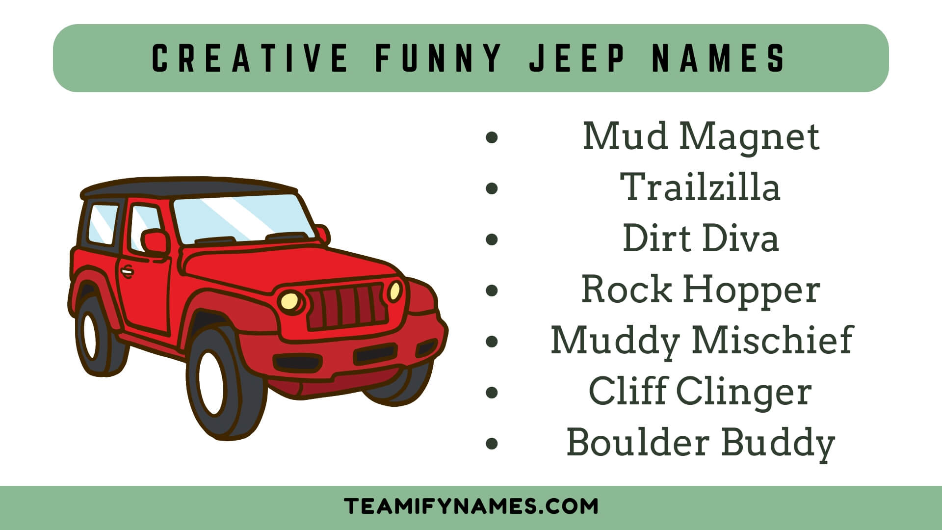 Creative Funny Jeep Names