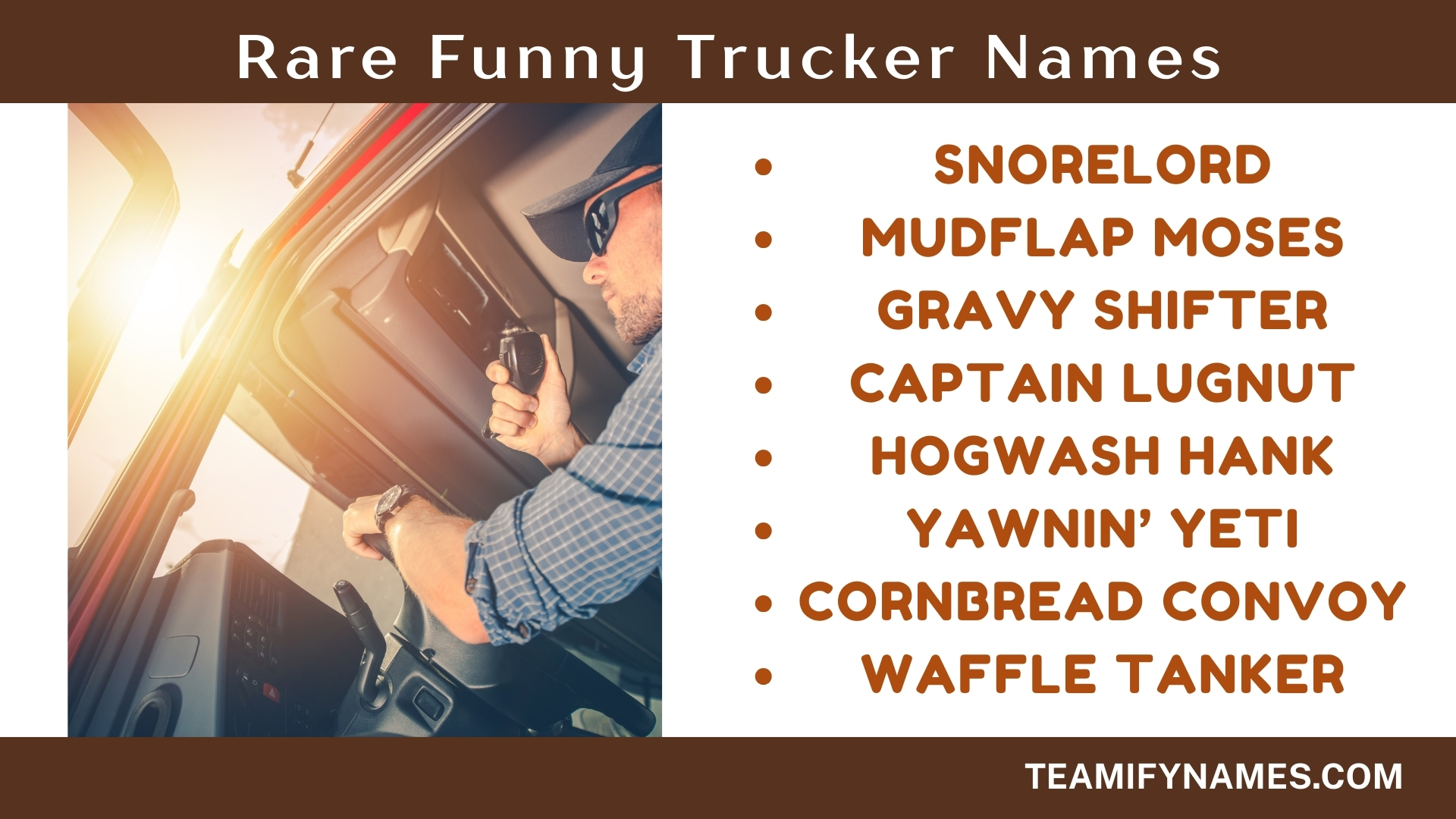 Rare Funny Trucker Names