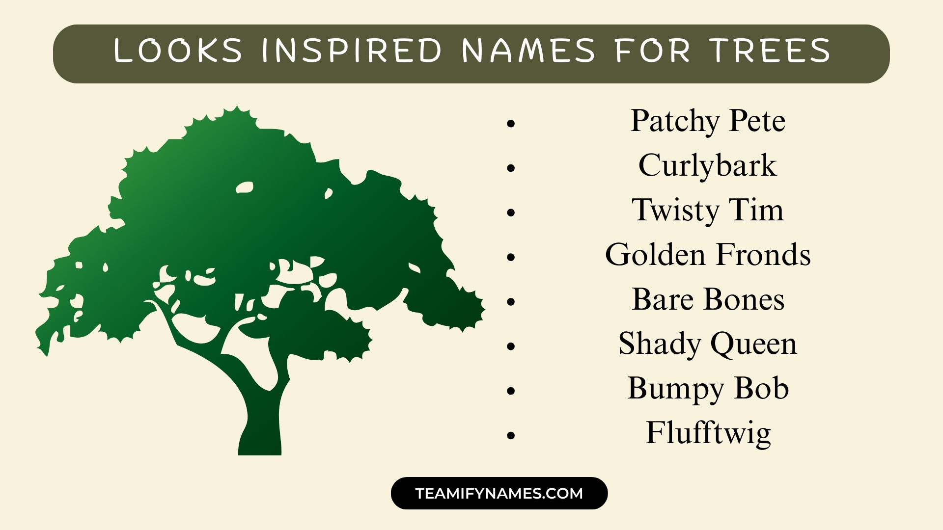 Looks Inspired Names For Trees