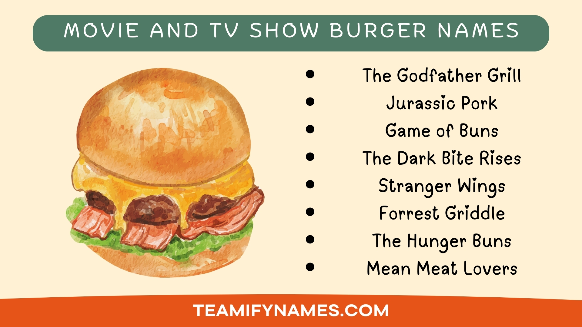Movie and TV Show Burger Names