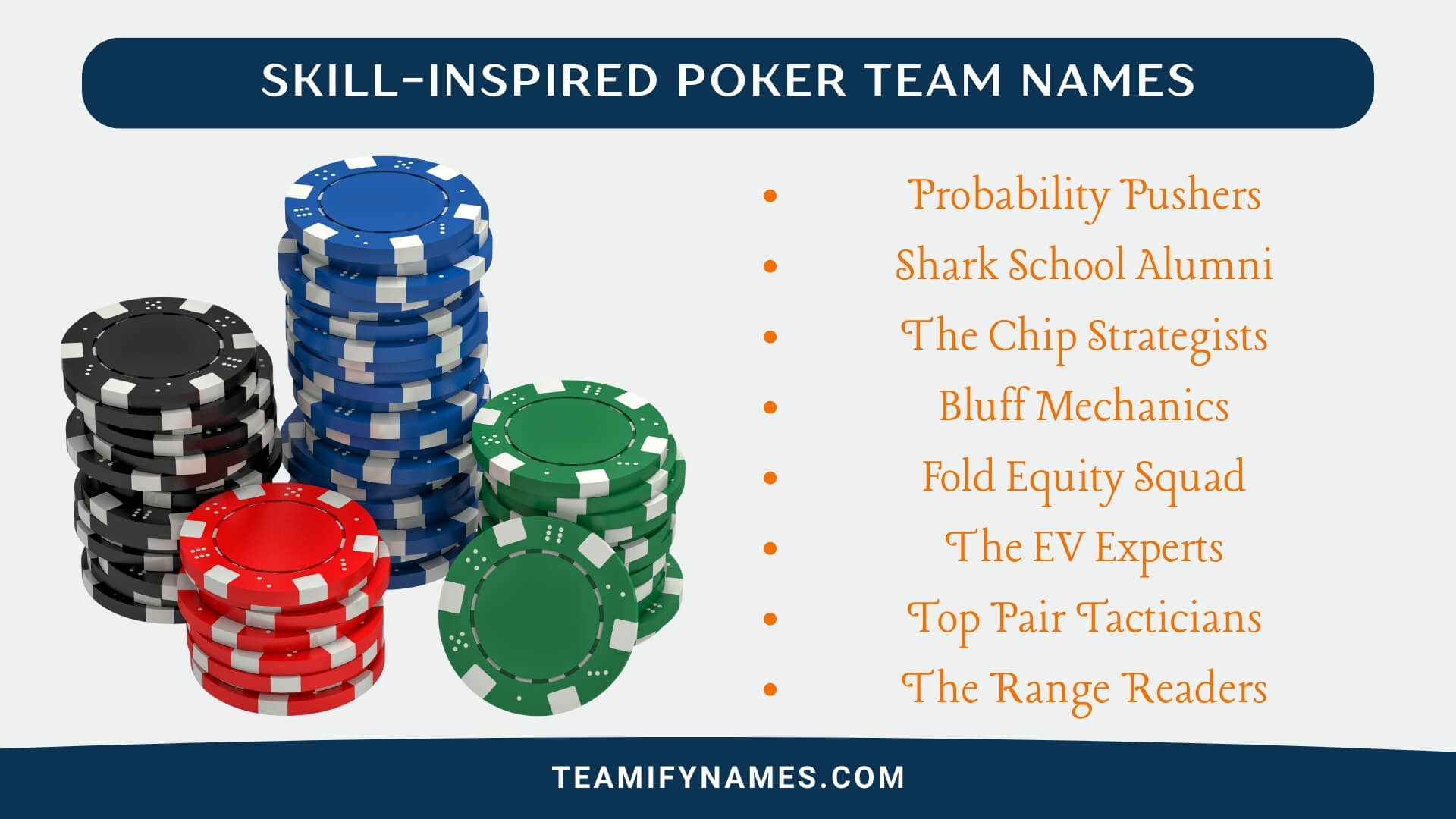 Skill-Inspired Poker Team Names