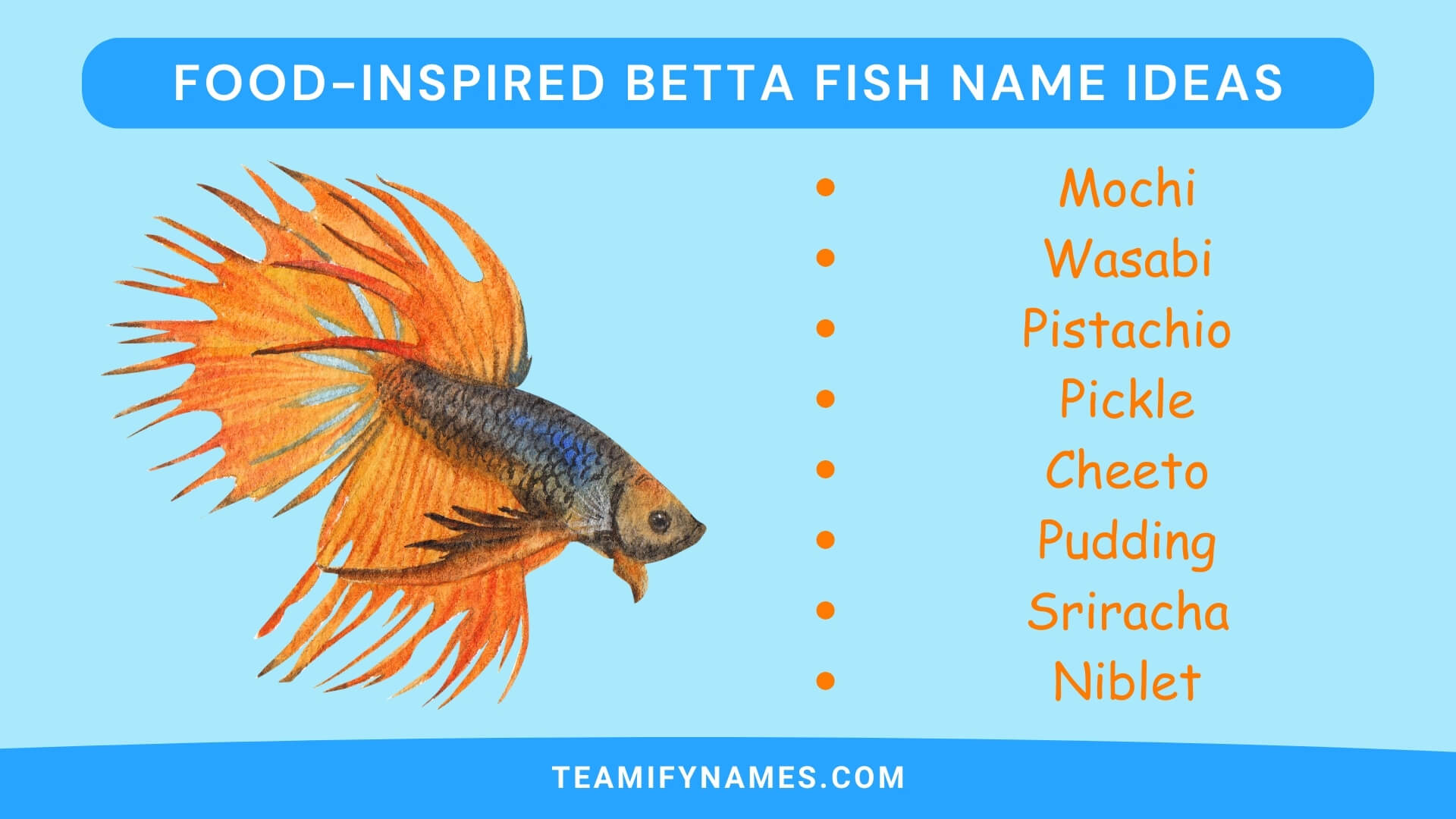 Food-Inspired Betta Fish Name Ideas