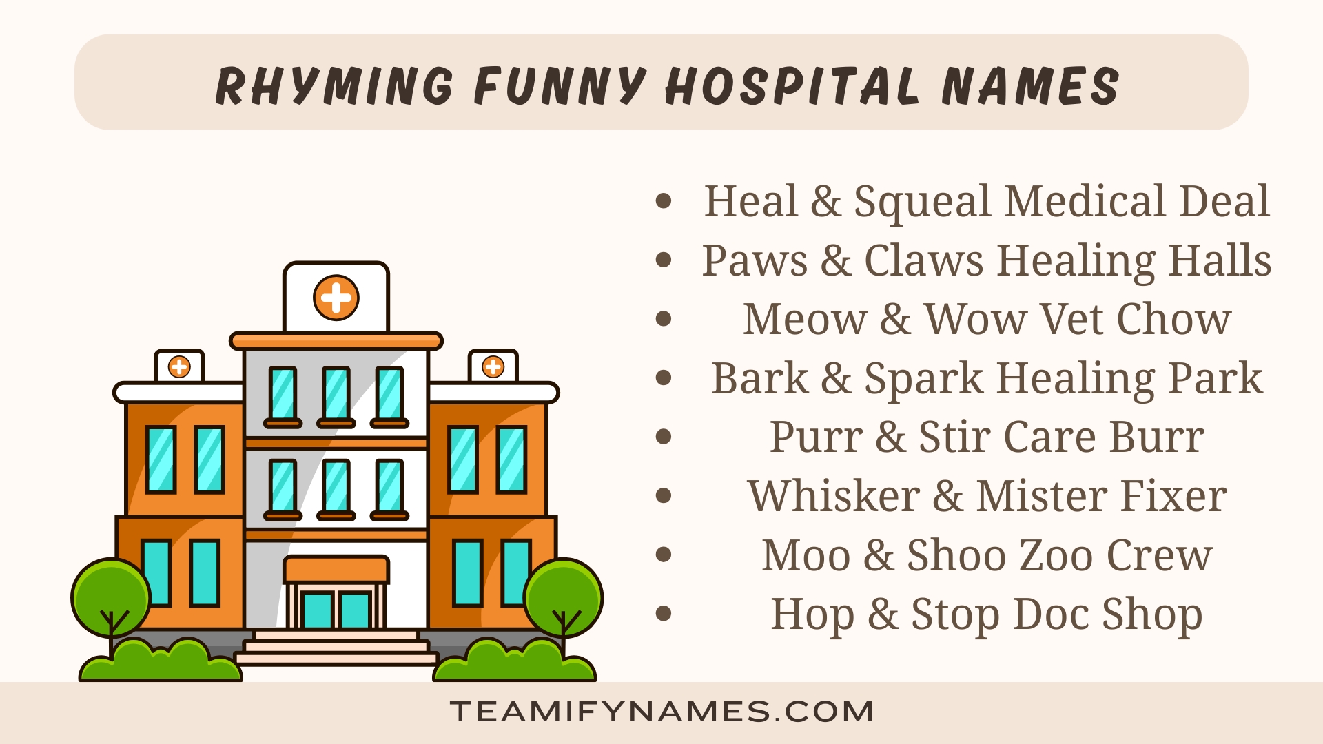Rhyming Funny Hospital Names
