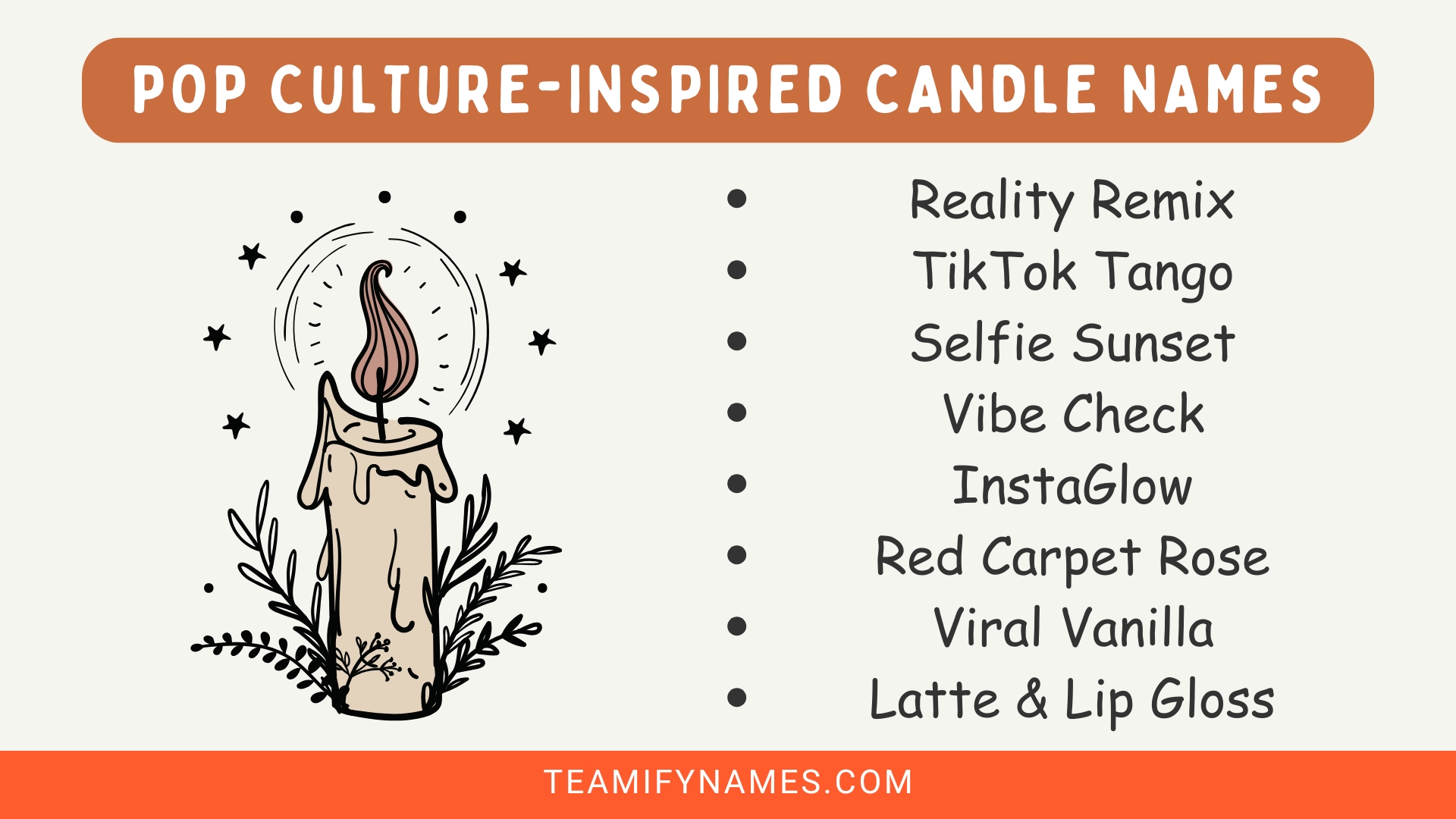 Pop Culture-Inspired Candle Names