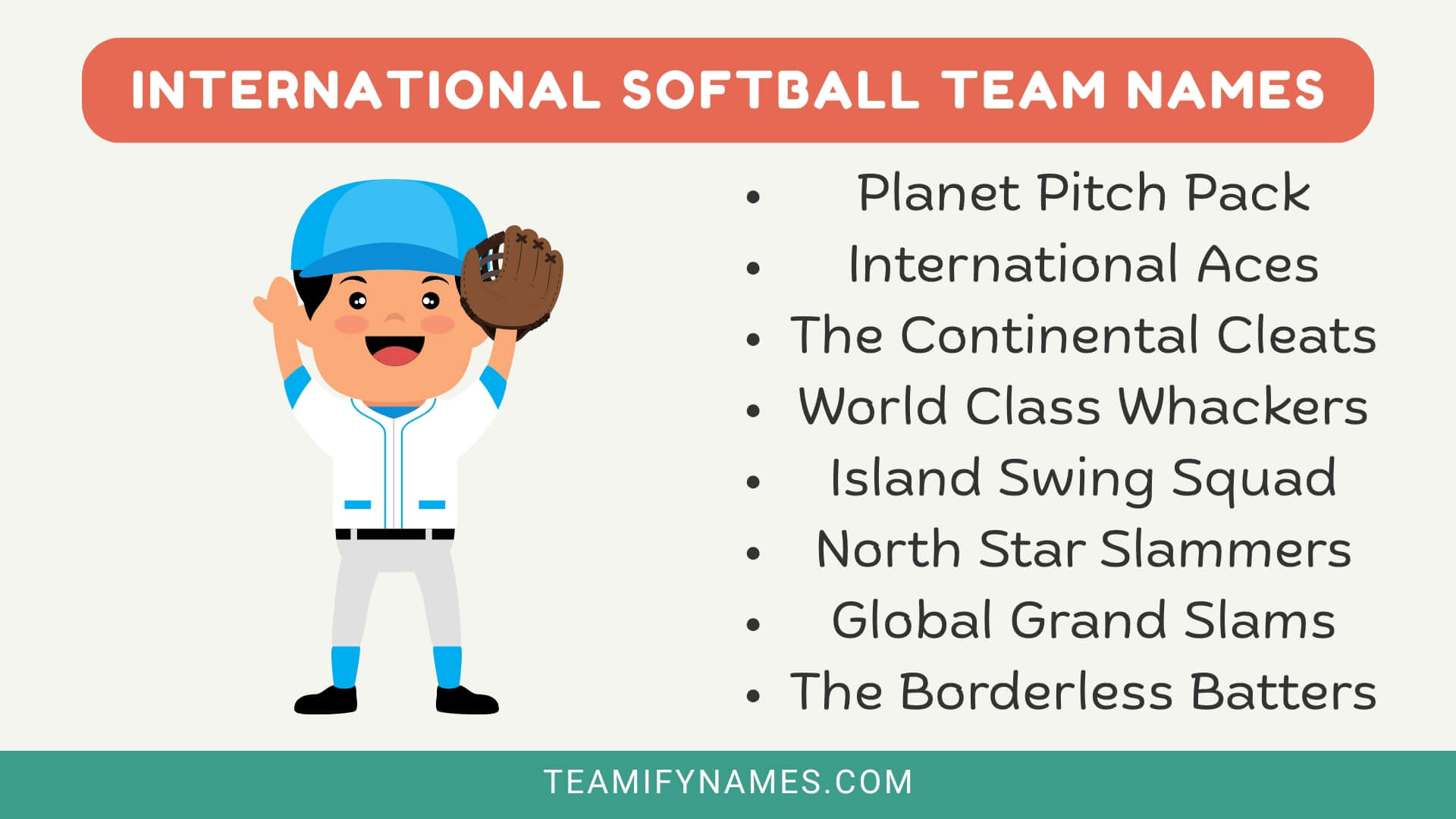 International Softball Team Names