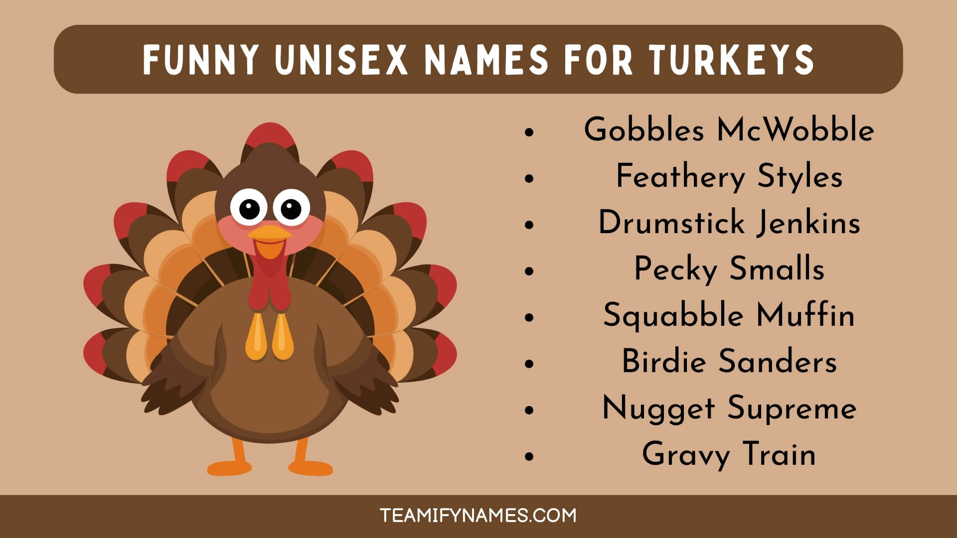 Funny Unisex Names For Turkeys