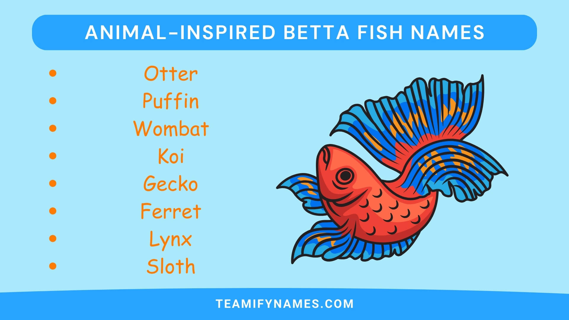 Animal-Inspired Betta Fish Names