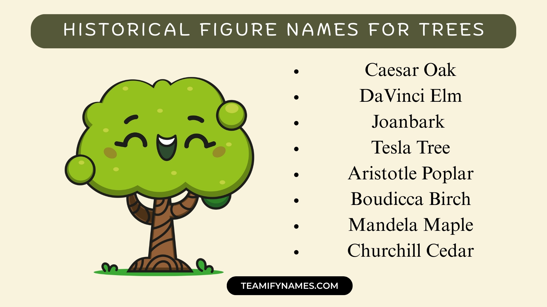 Historical Figure Names For Trees