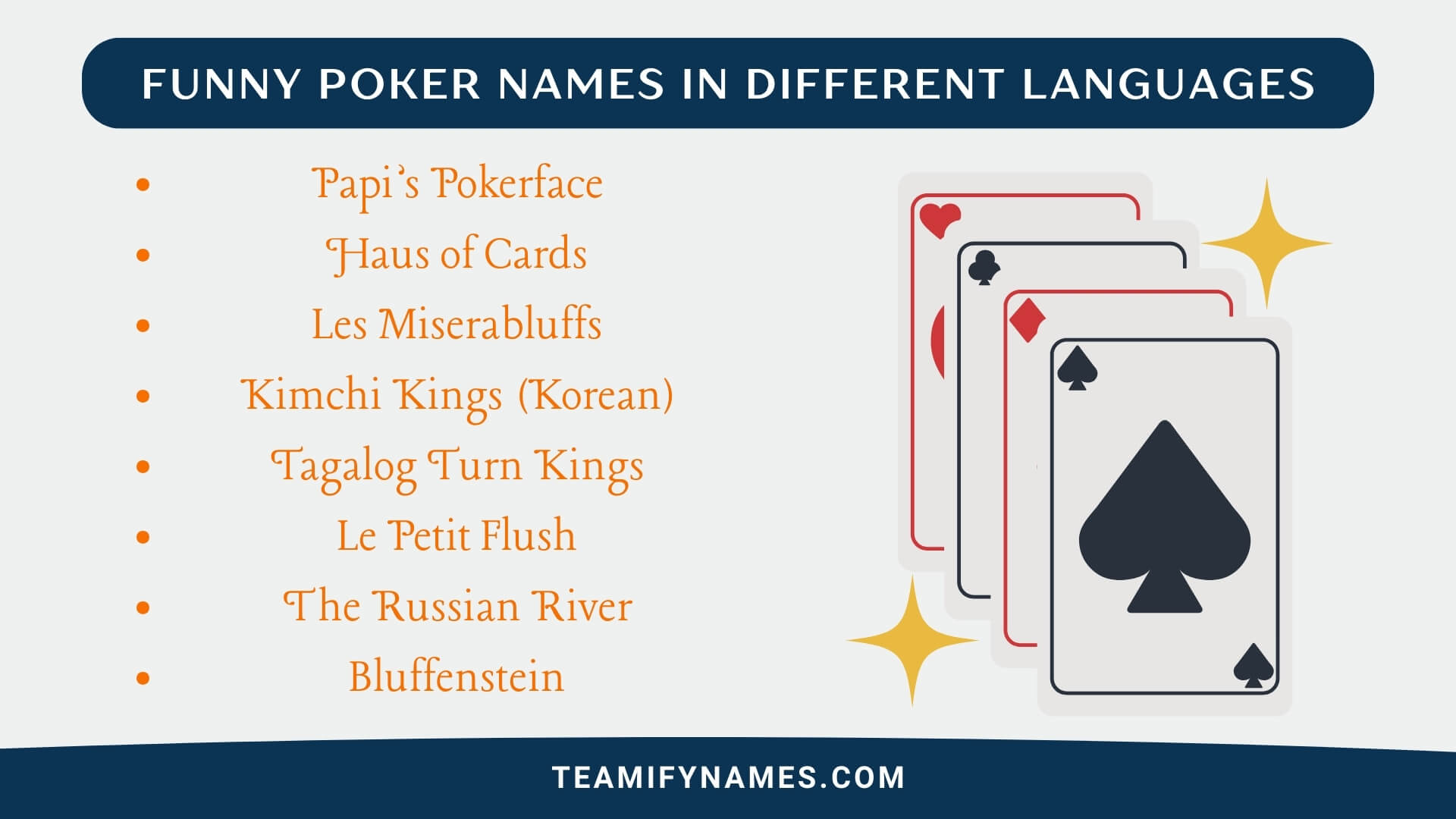 Funny Poker Names in Different Languages