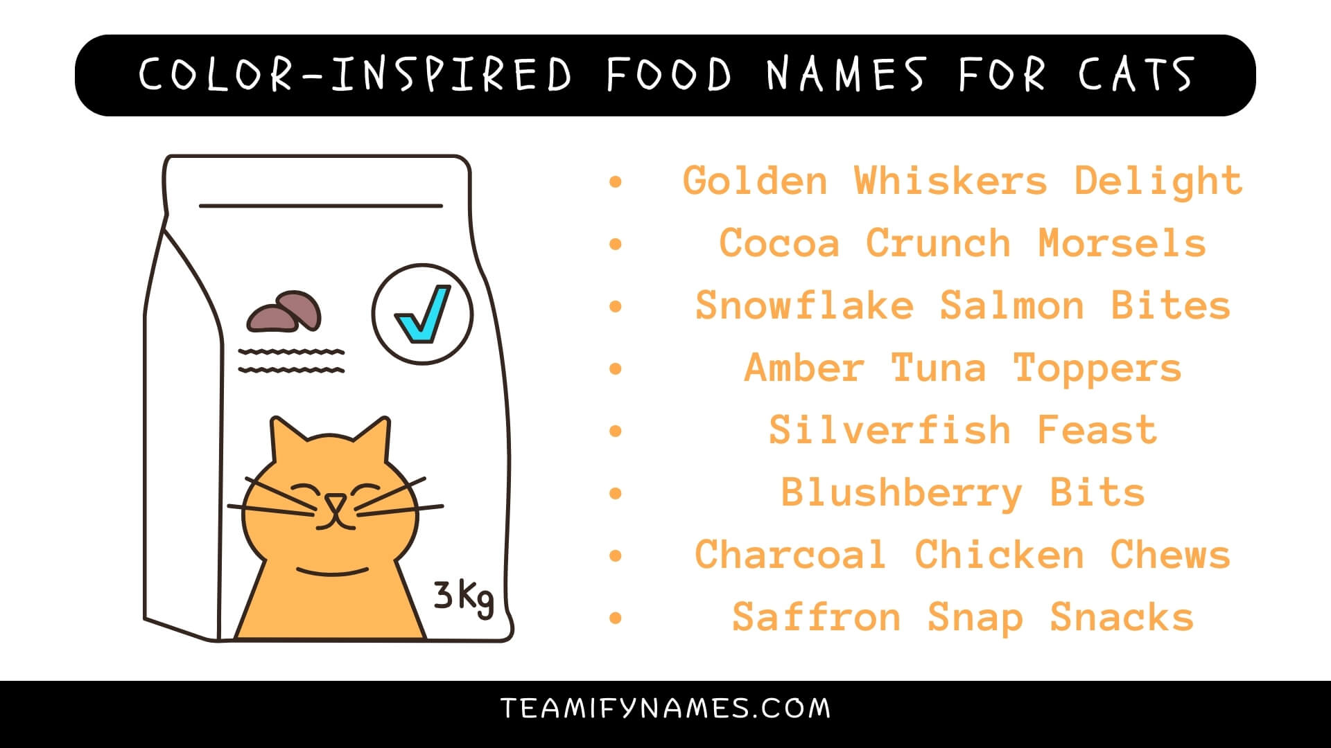Color-Inspired Food Names for Cats