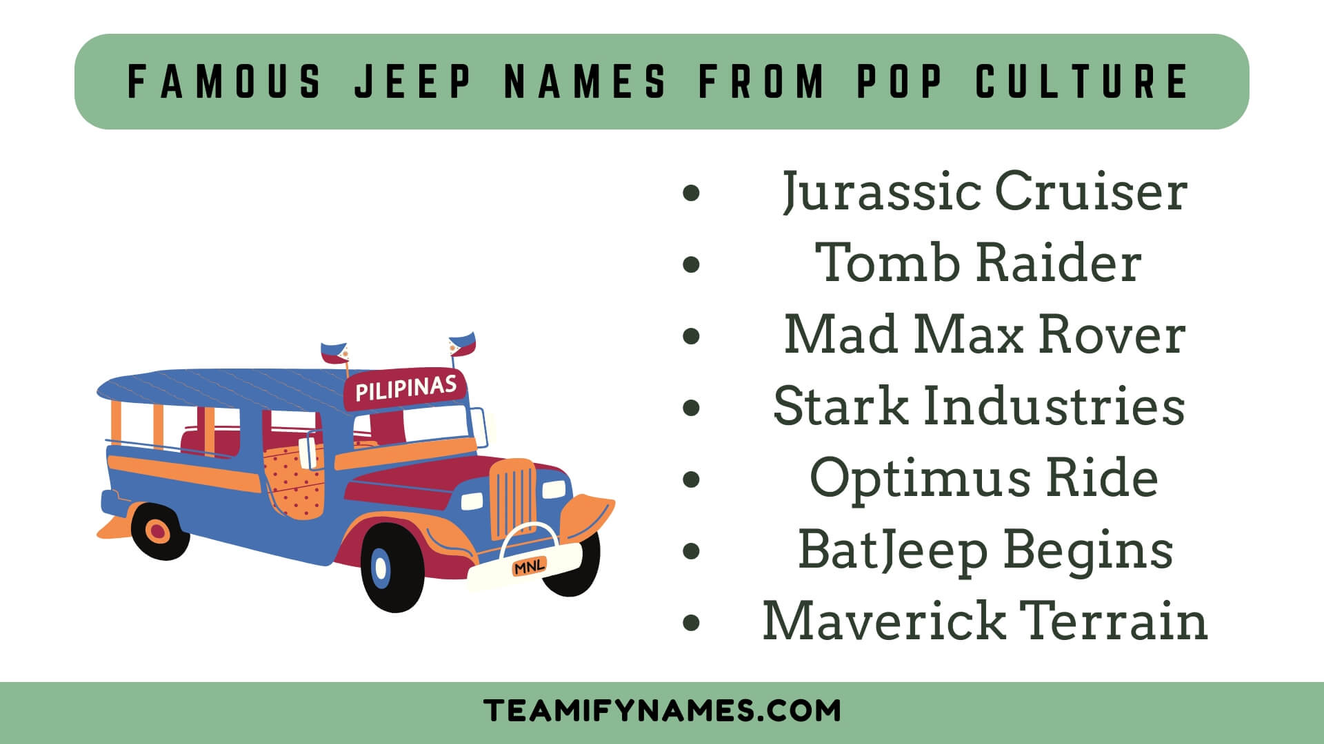Famous Jeep Names From Pop Culture
