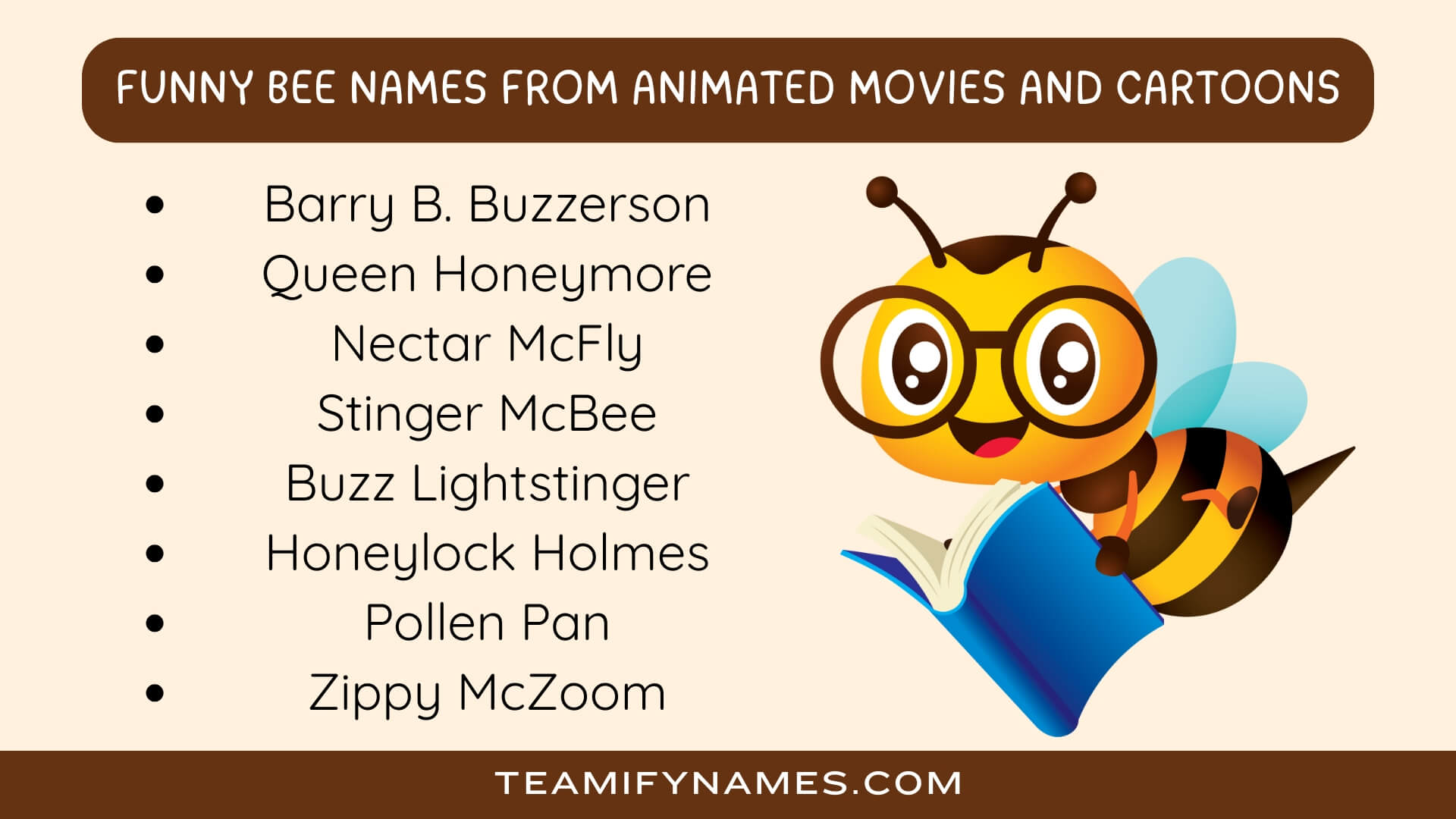 Funny Bee Names From Animated Movies and Cartoons