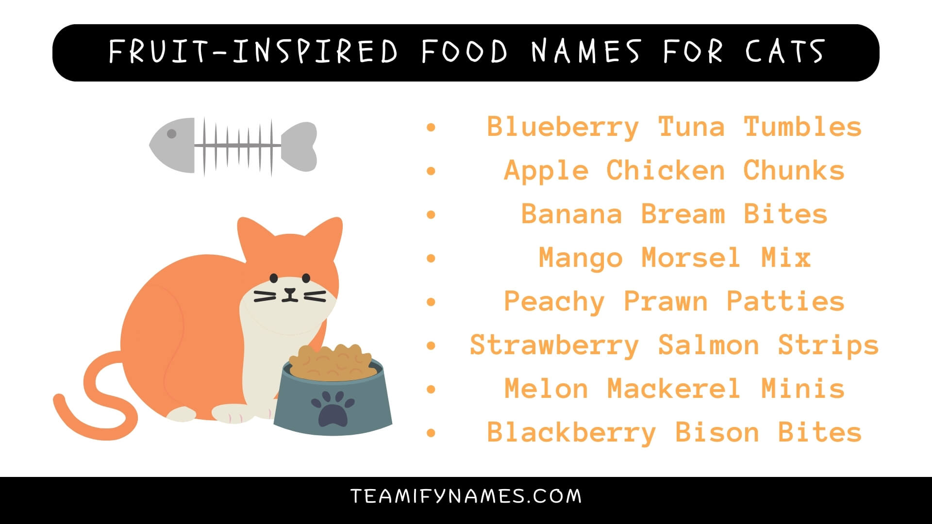 Fruit-Inspired Food Names For Cats