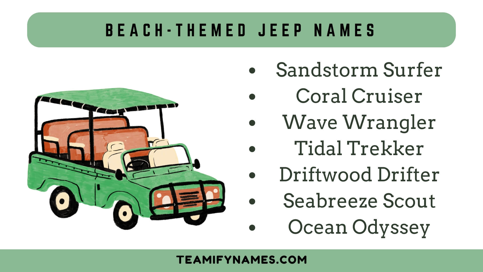 Beach-Themed Jeep Names
