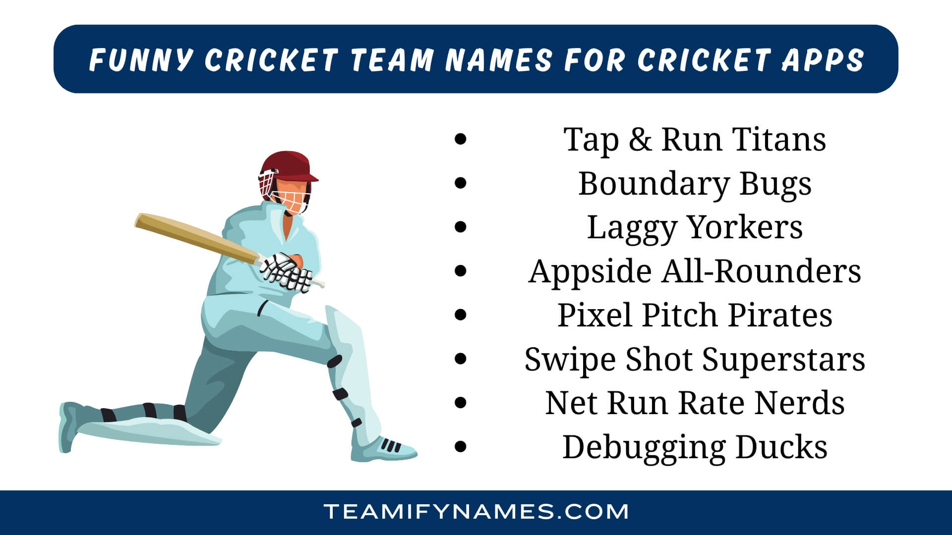Funny Cricket Team Names For Cricket Apps