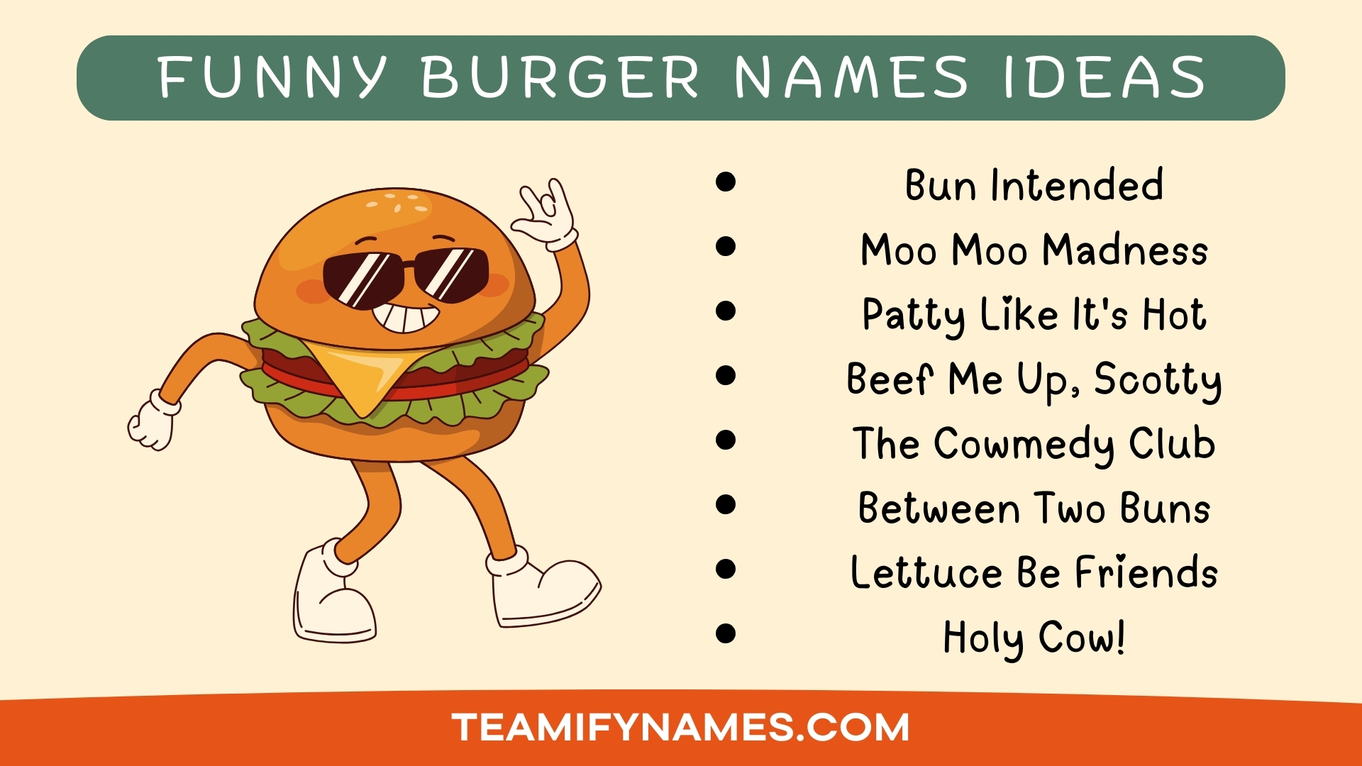 Funny Burger Names Ideas