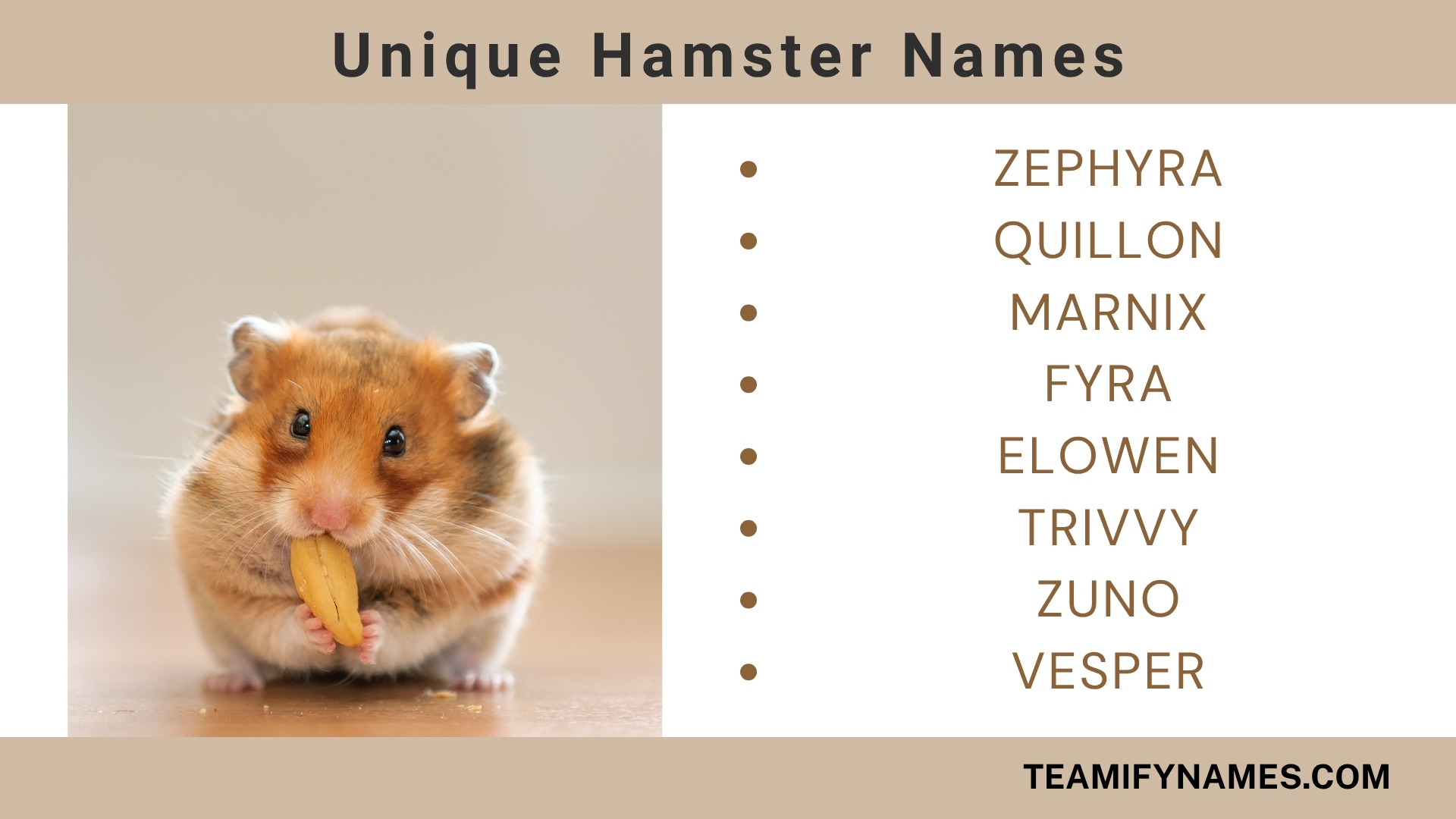 Unique Hamster Names