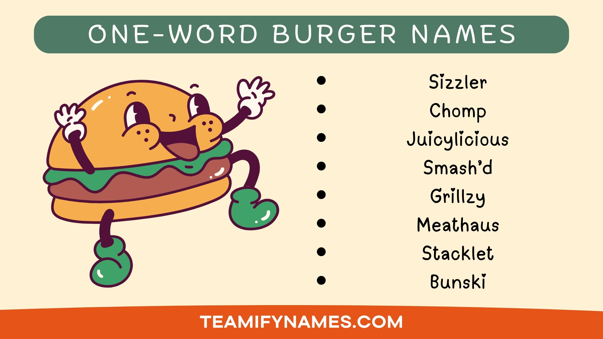 One-Word Burger Names