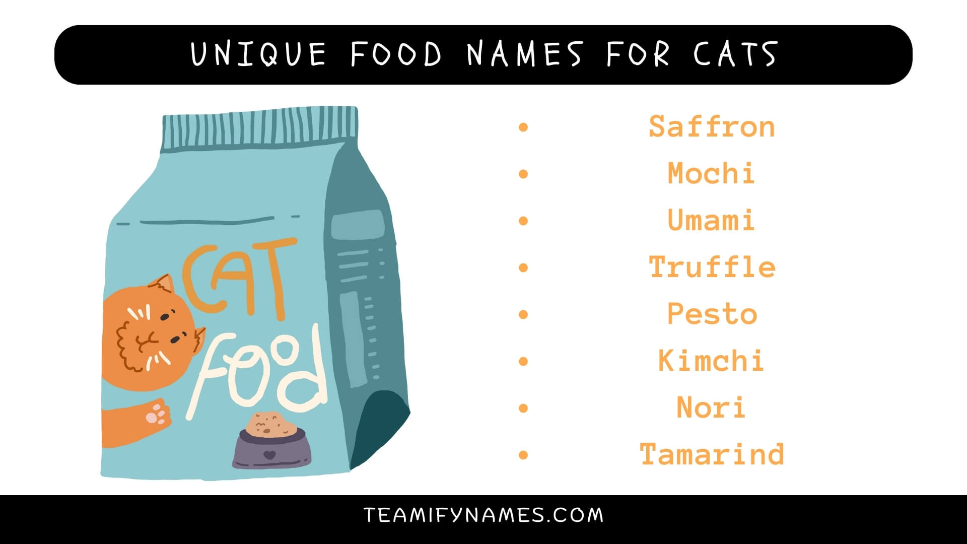 Unique Food Names for Cats