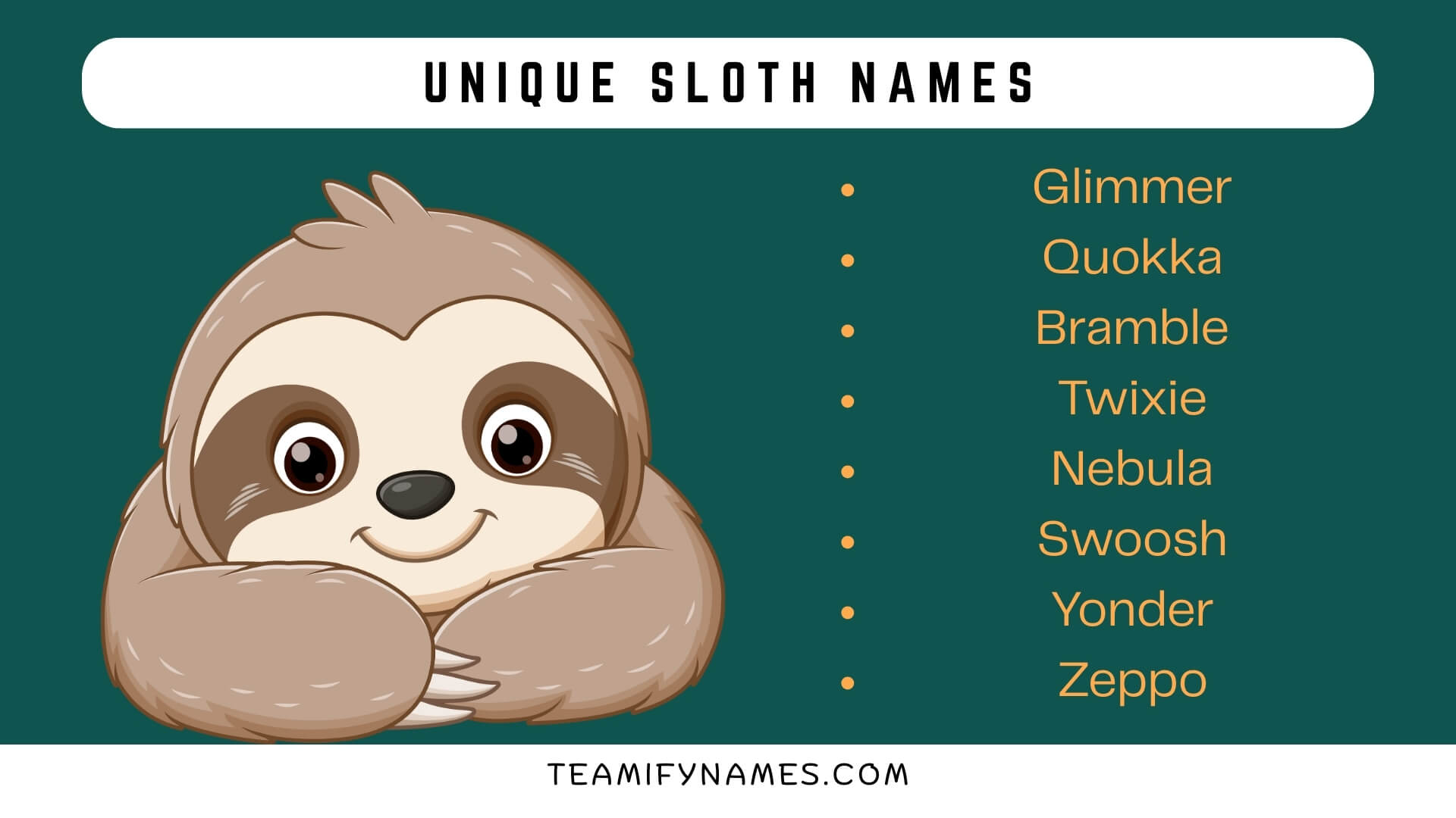 Unique Sloth Names