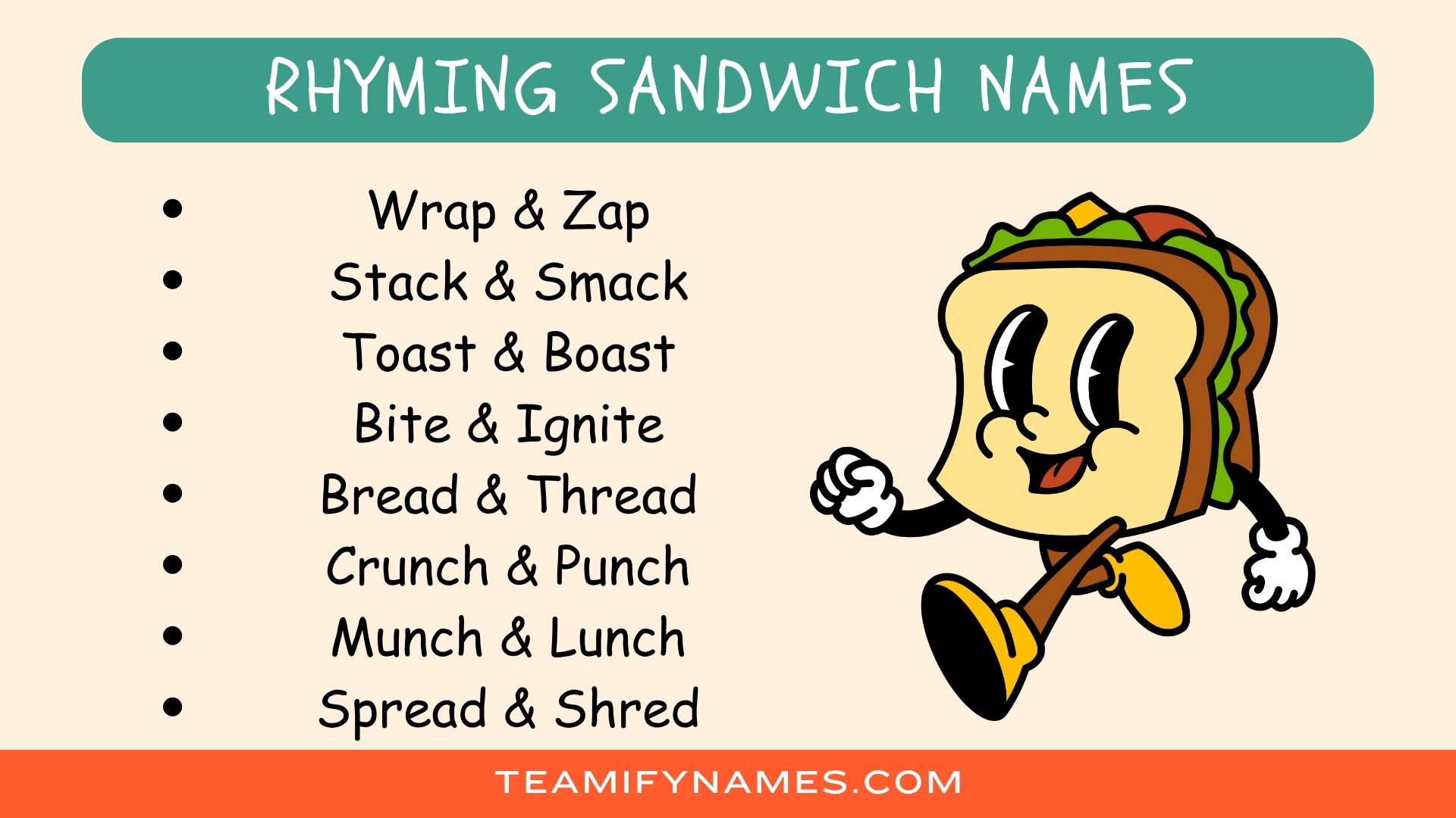 Rhyming Sandwich Names