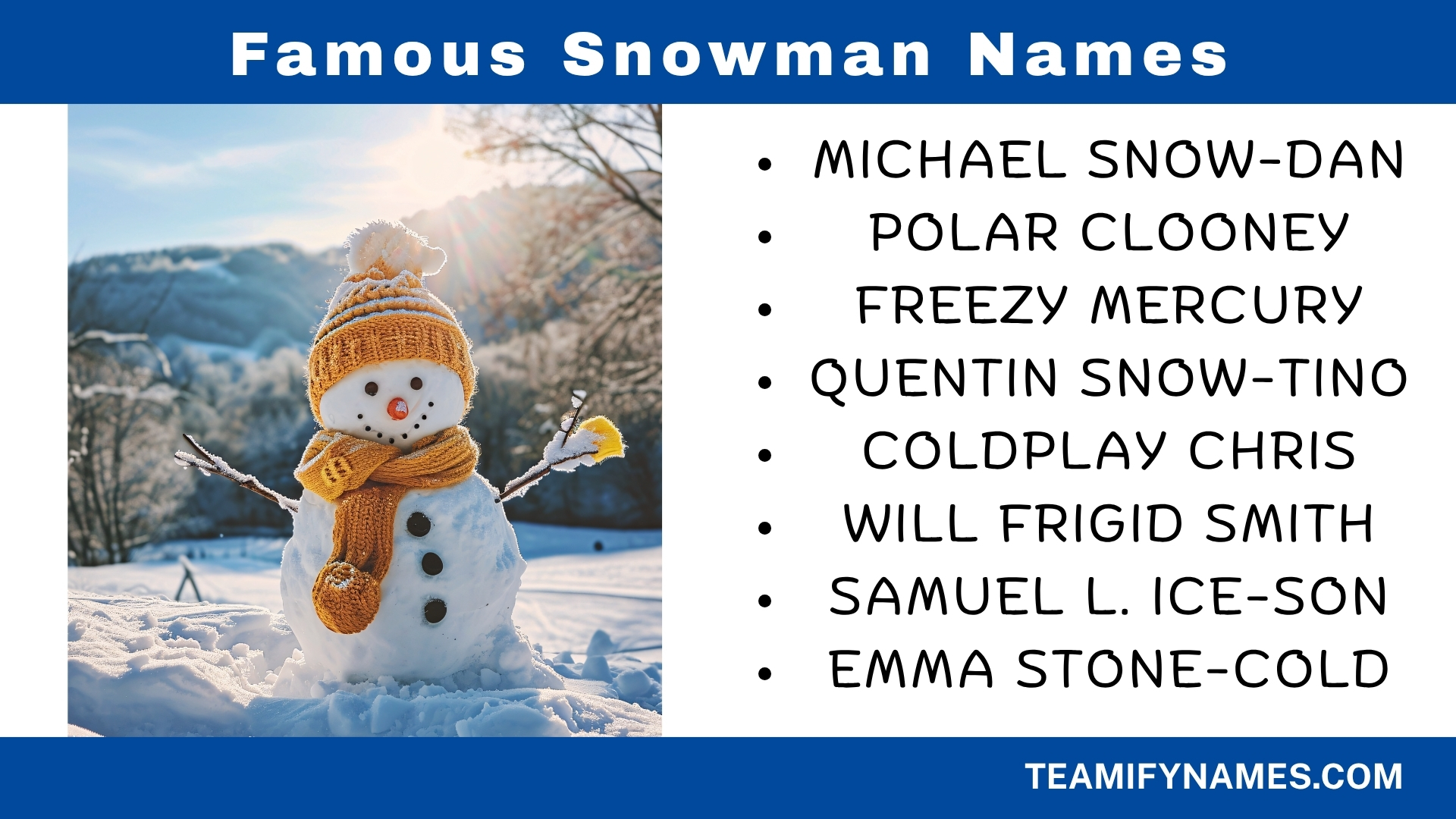 Famous Snowman Names
