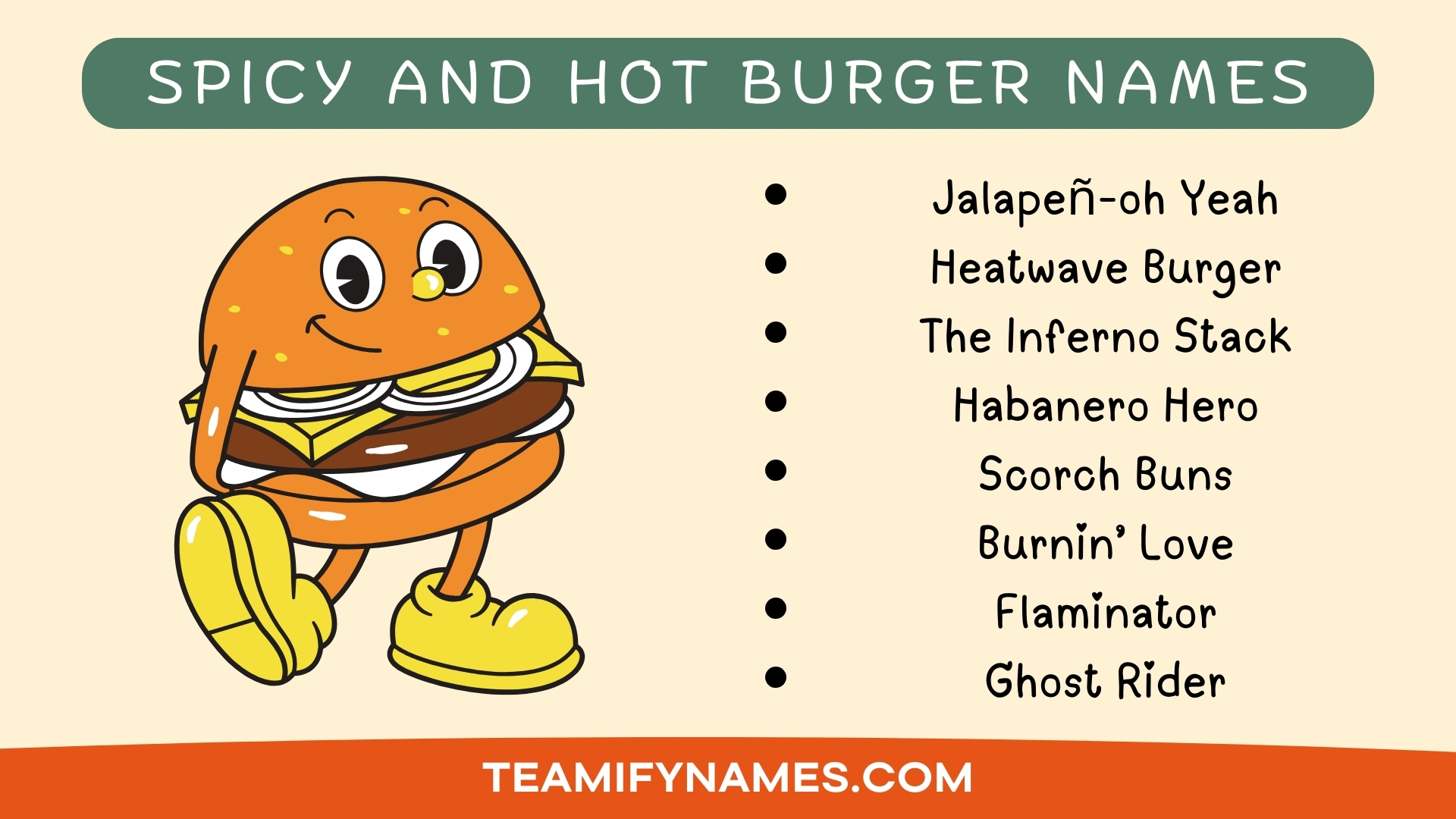Spicy and Hot Burger Names