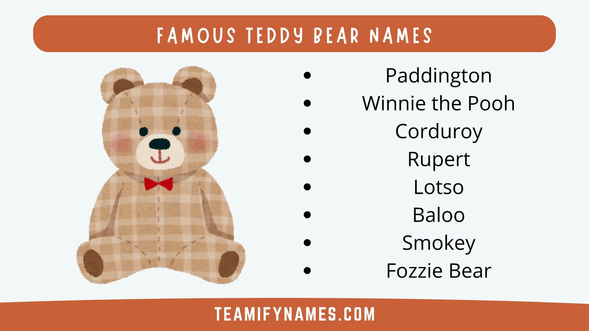 Famous Teddy Bear Names