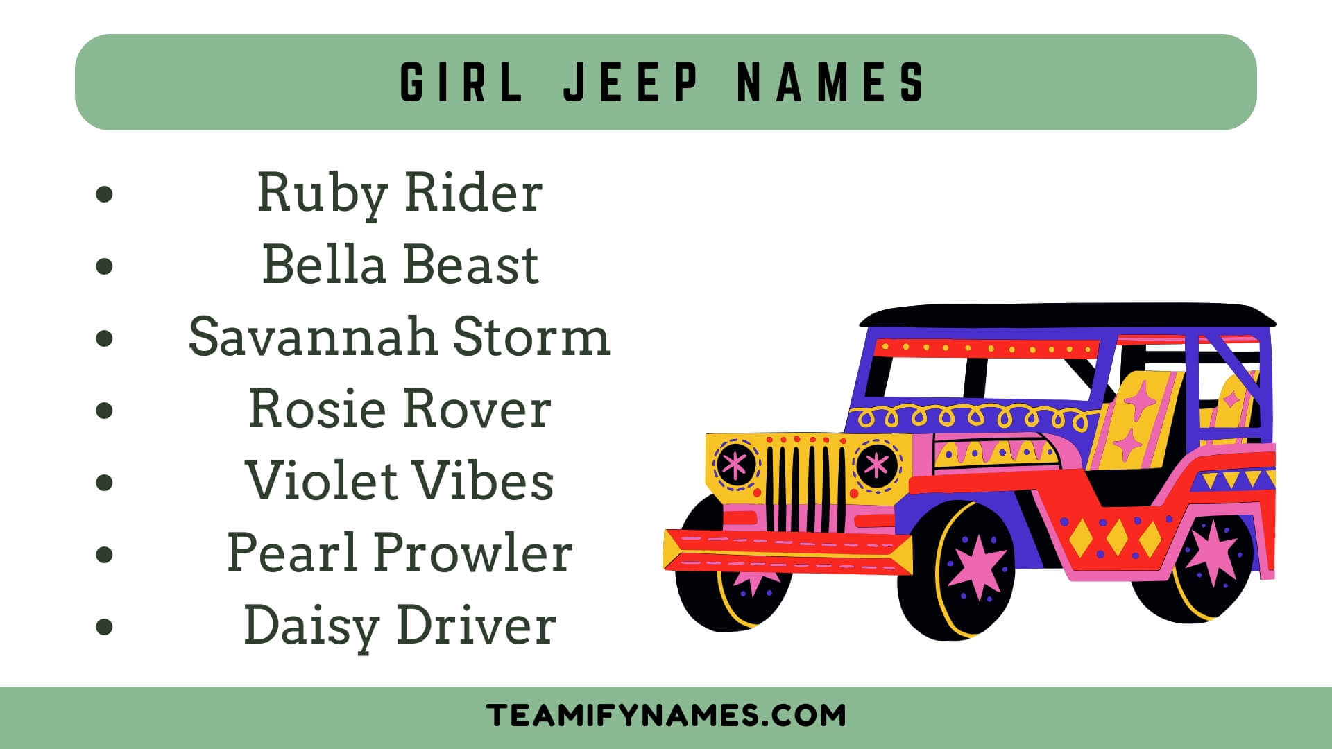 Girl Jeep Names