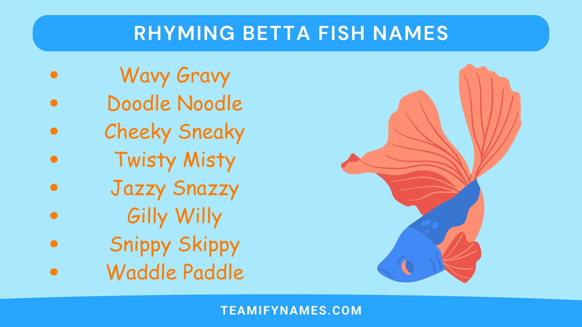 Rhyming Betta Fish Names