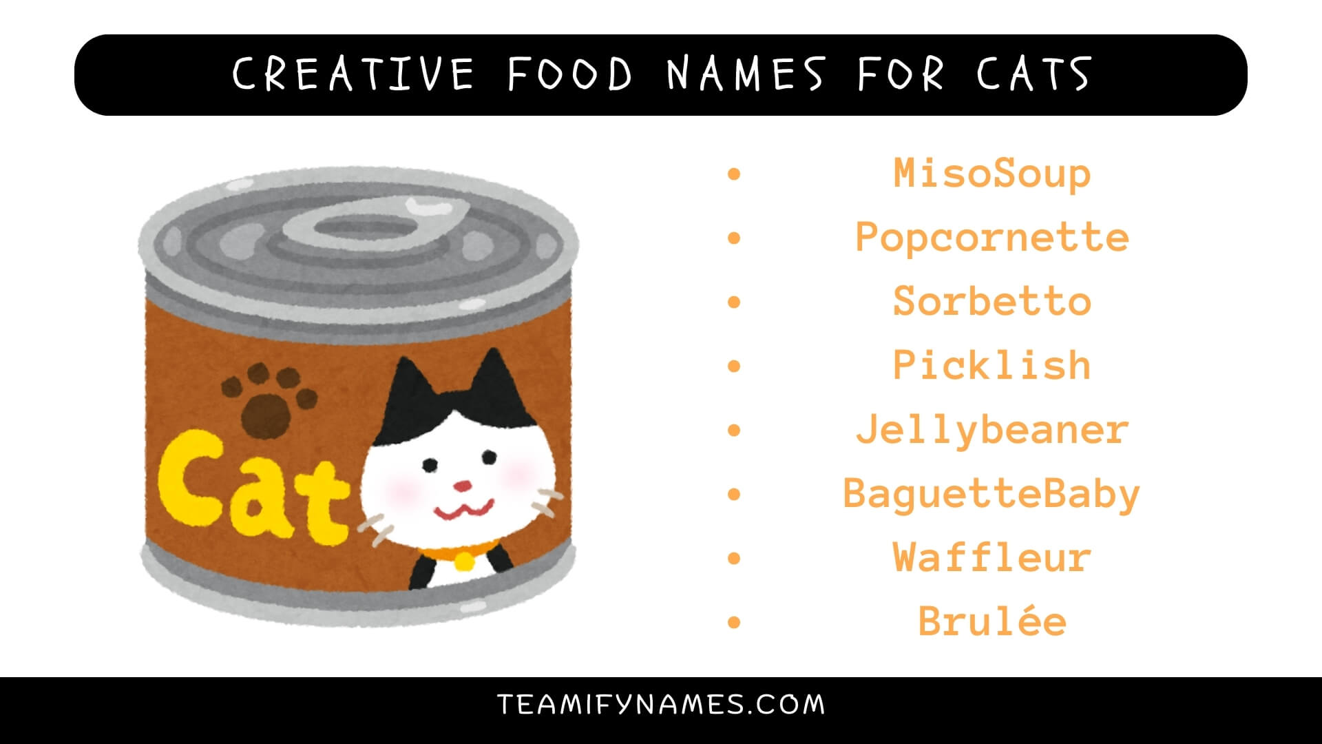 Creative Food Names for Cats