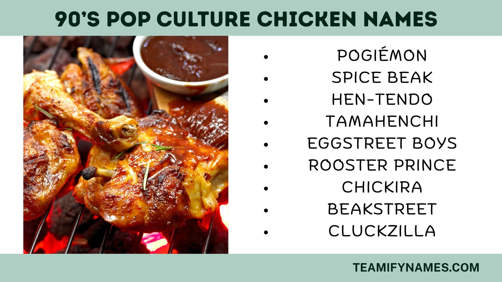 90’s Pop Culture Chicken Names