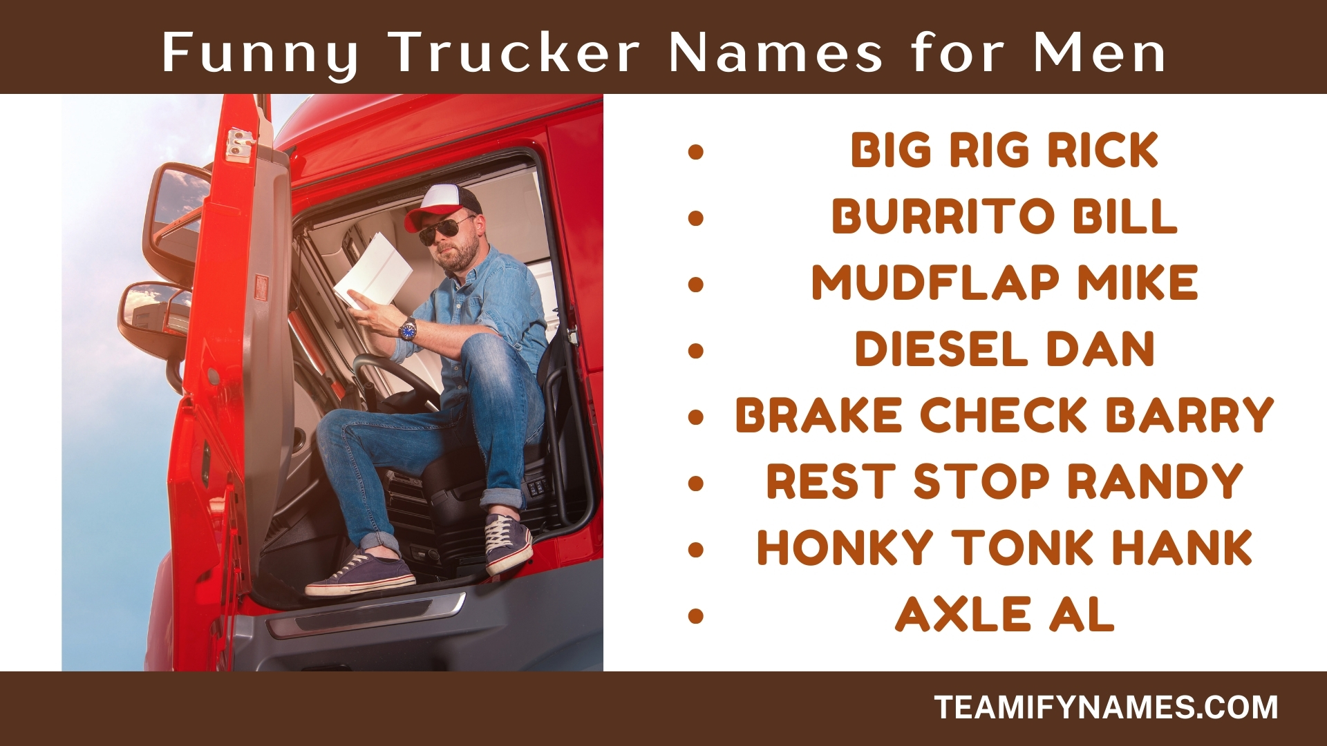 Funny Trucker Names for Men