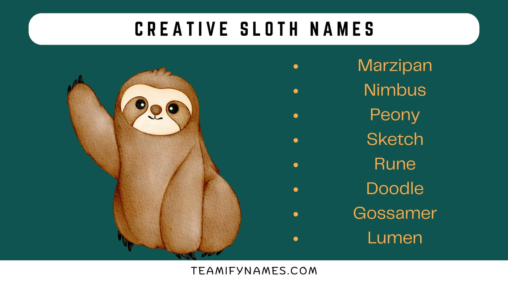 Creative Sloth Names