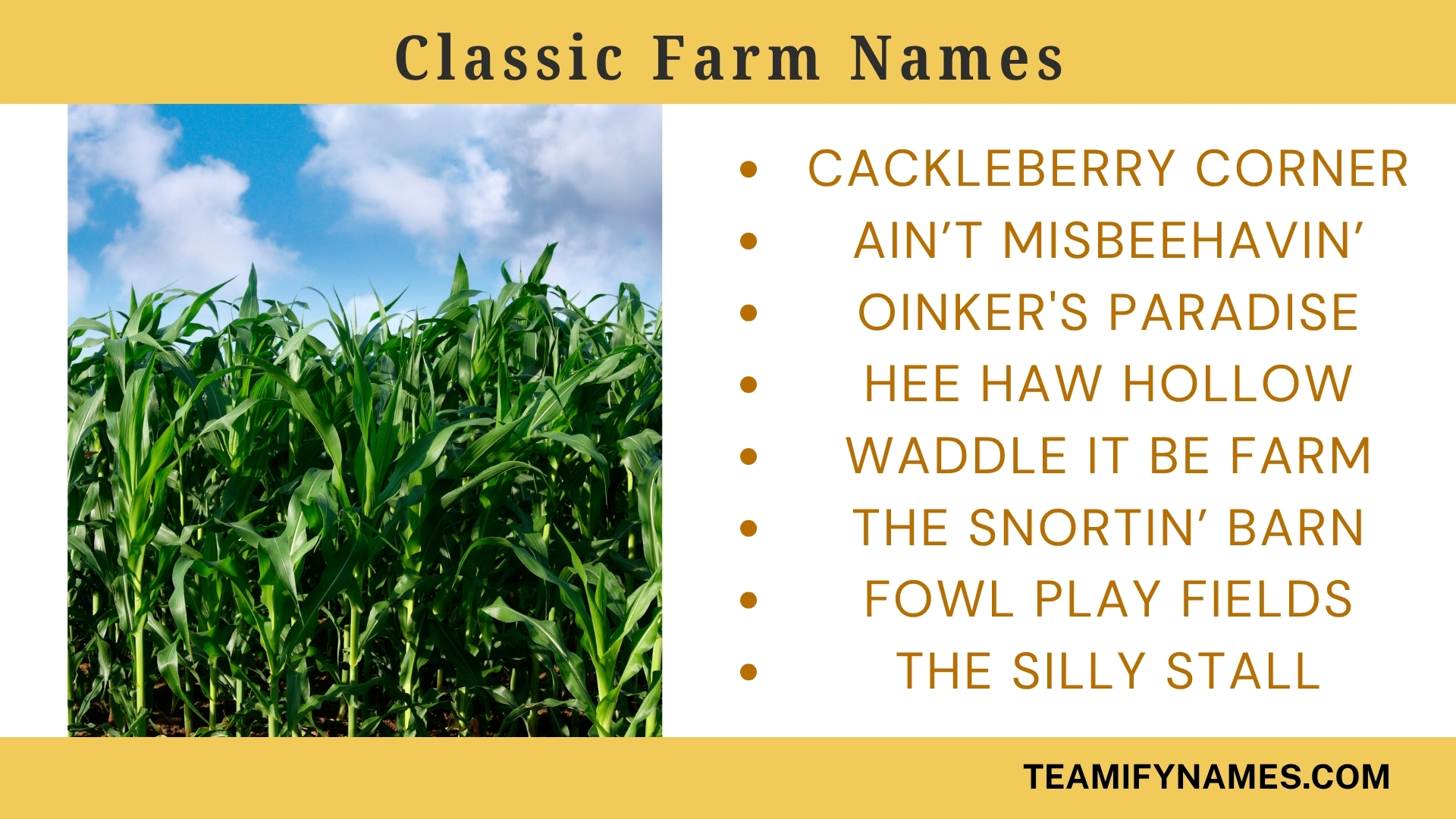 Classic Farm Names
