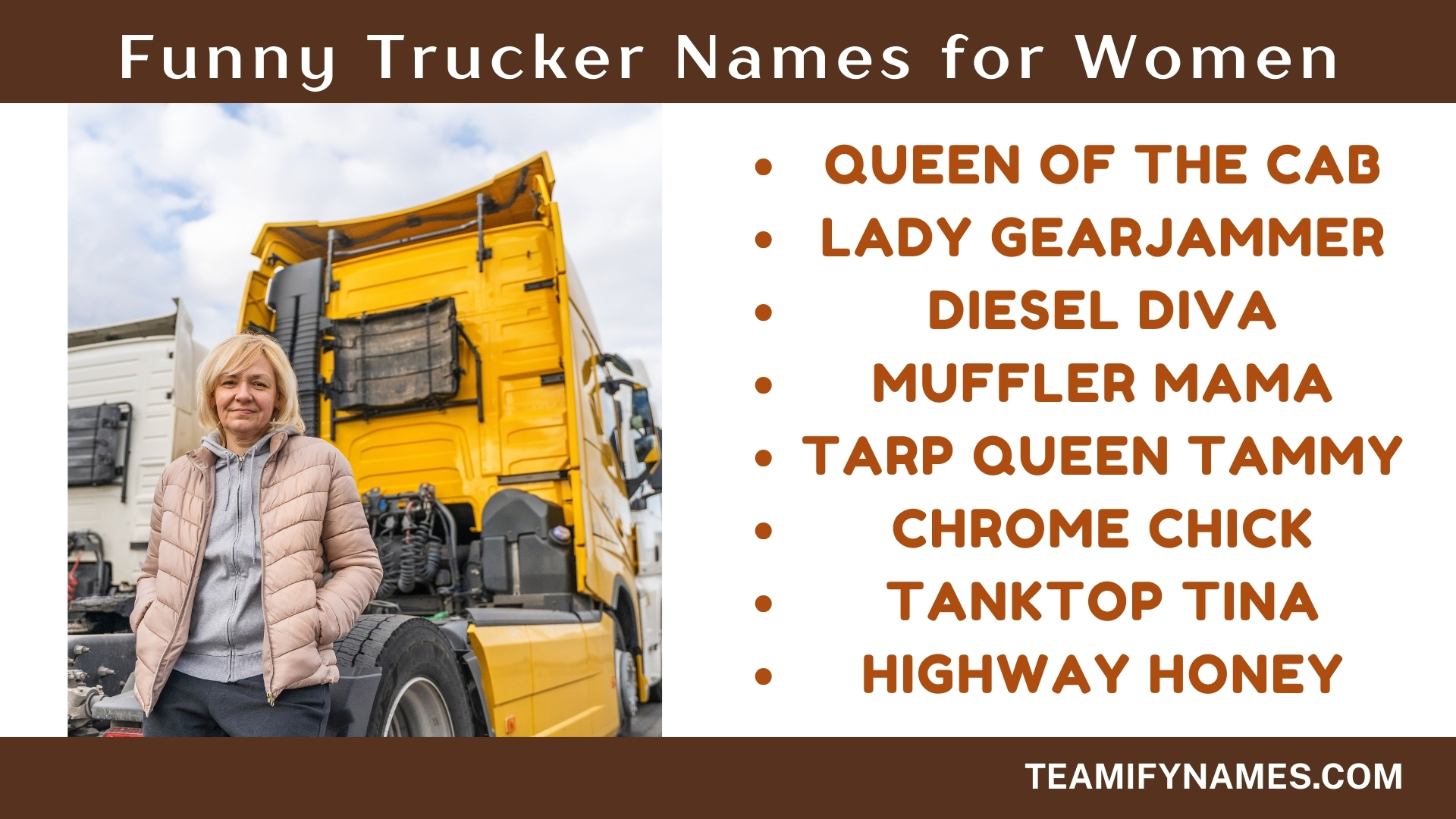 Funny Trucker Names for Women
