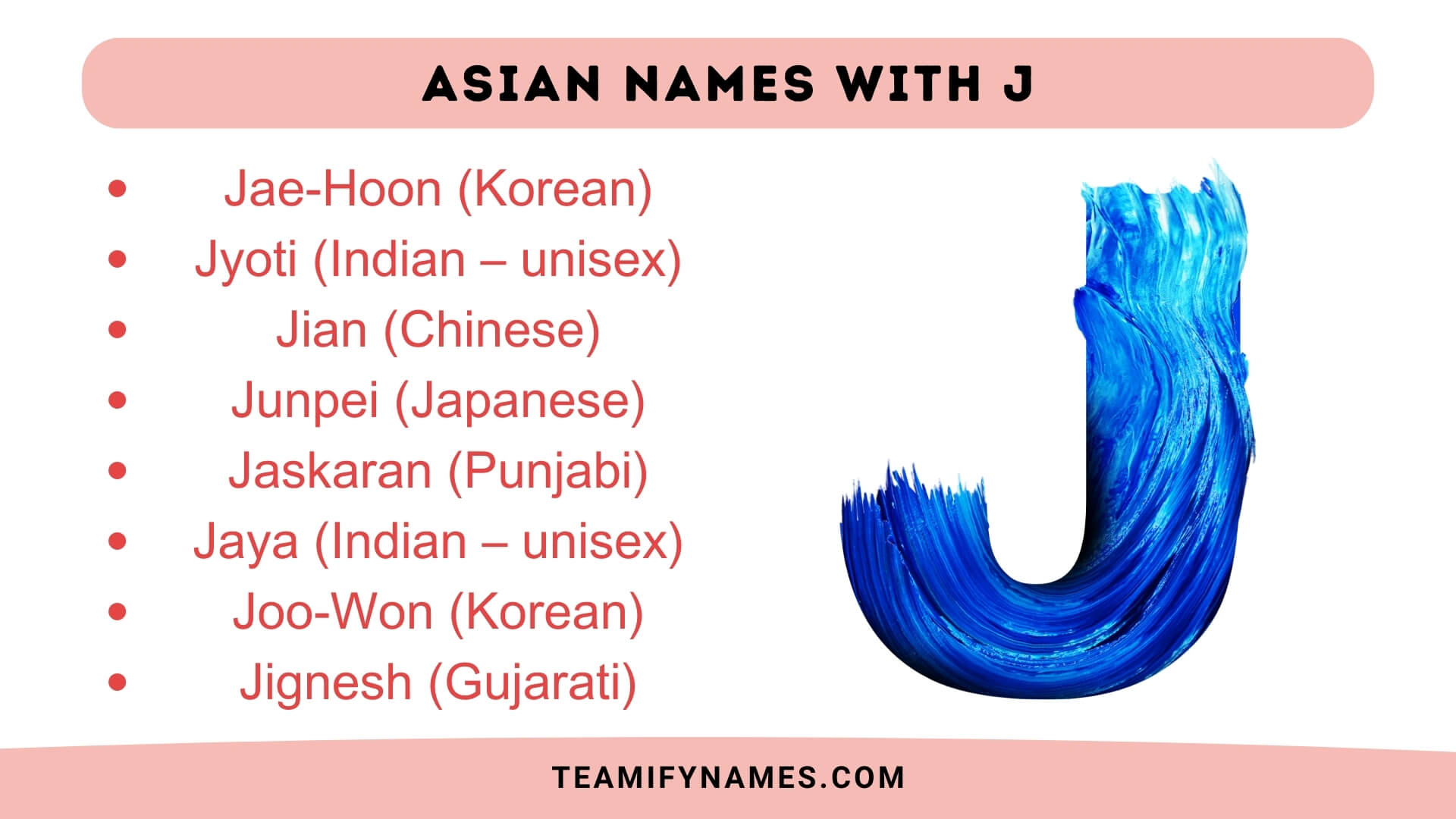 Asian Names With J