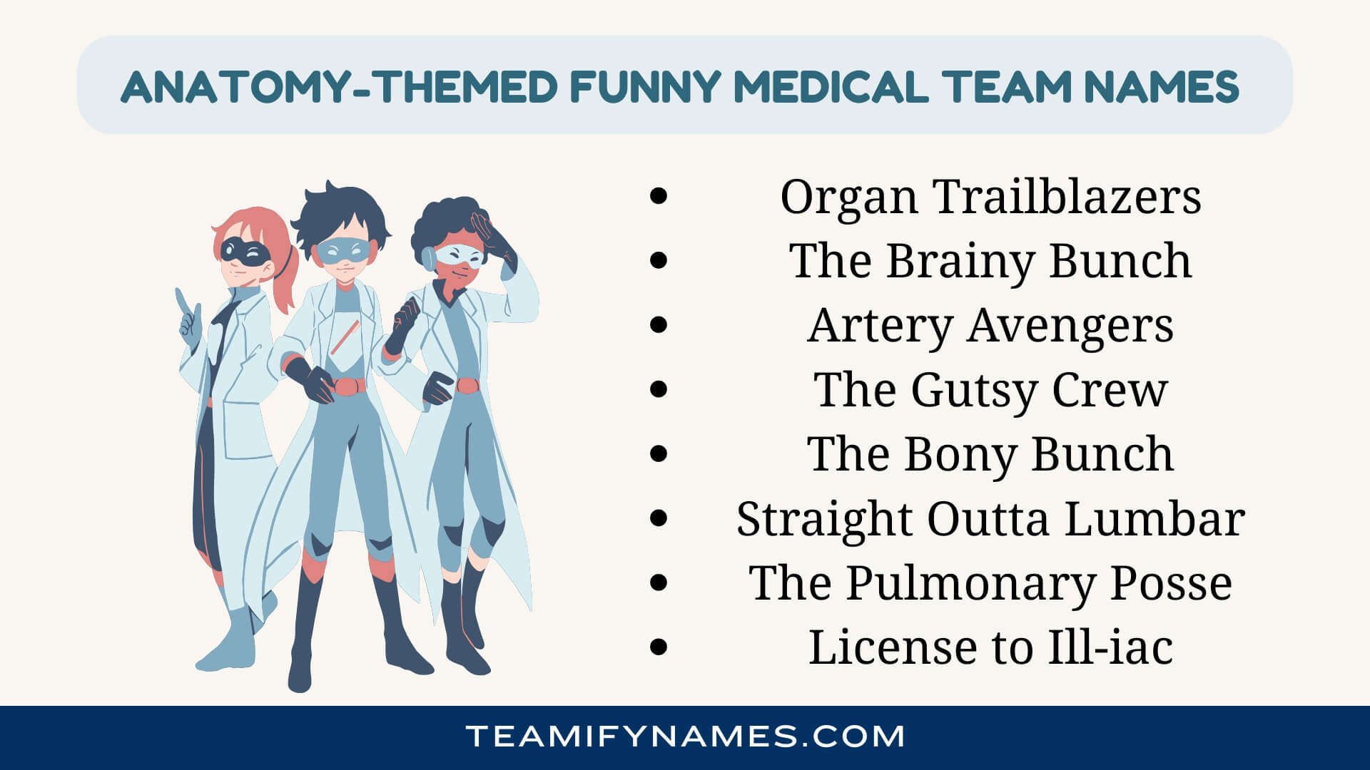Anatomy-Themed Funny Medical Team Names