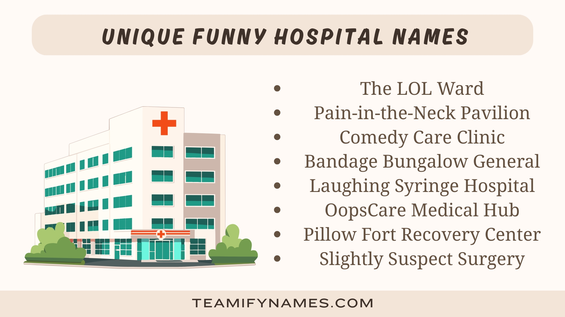 Unique Funny Hospital Names
