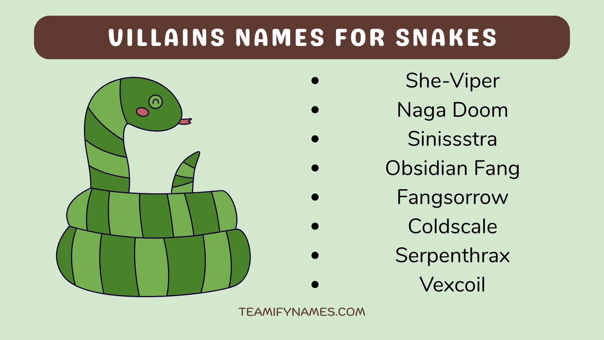 Villains Names For Snakes