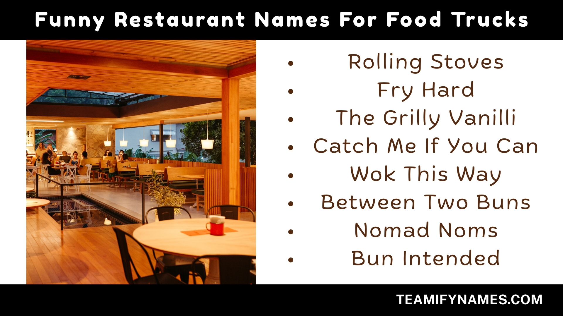 Funny Restaurant Names For Food Trucks