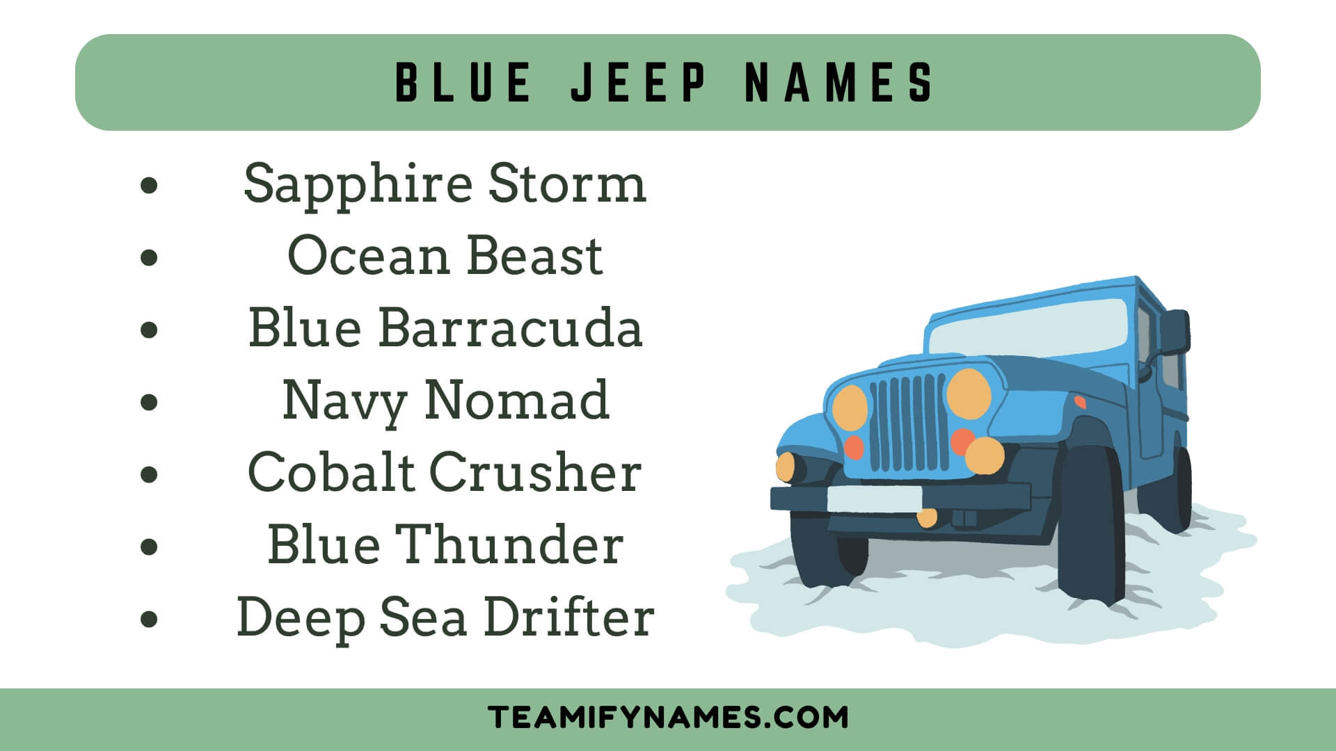Blue Jeep Names
