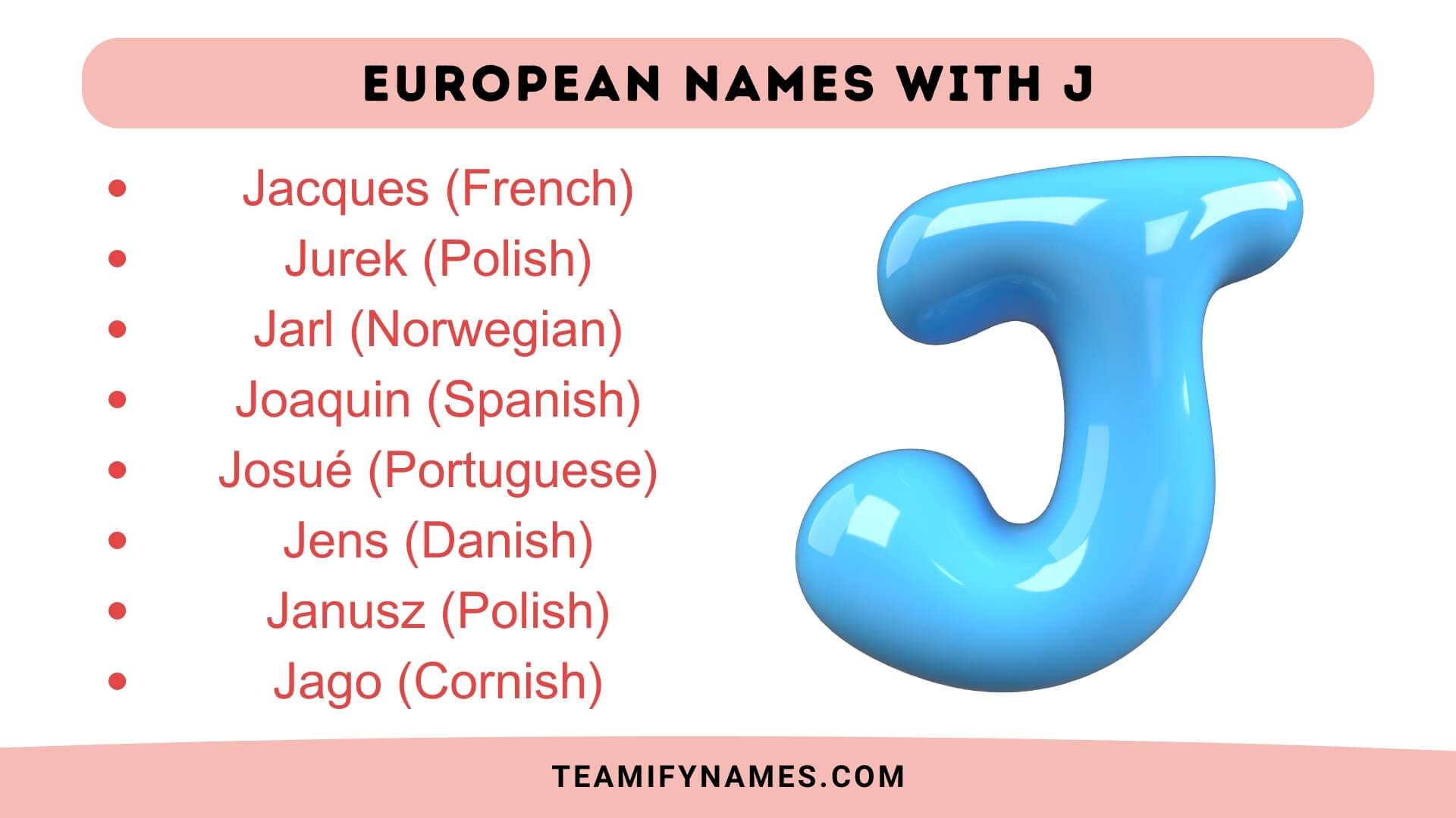 European Names With J