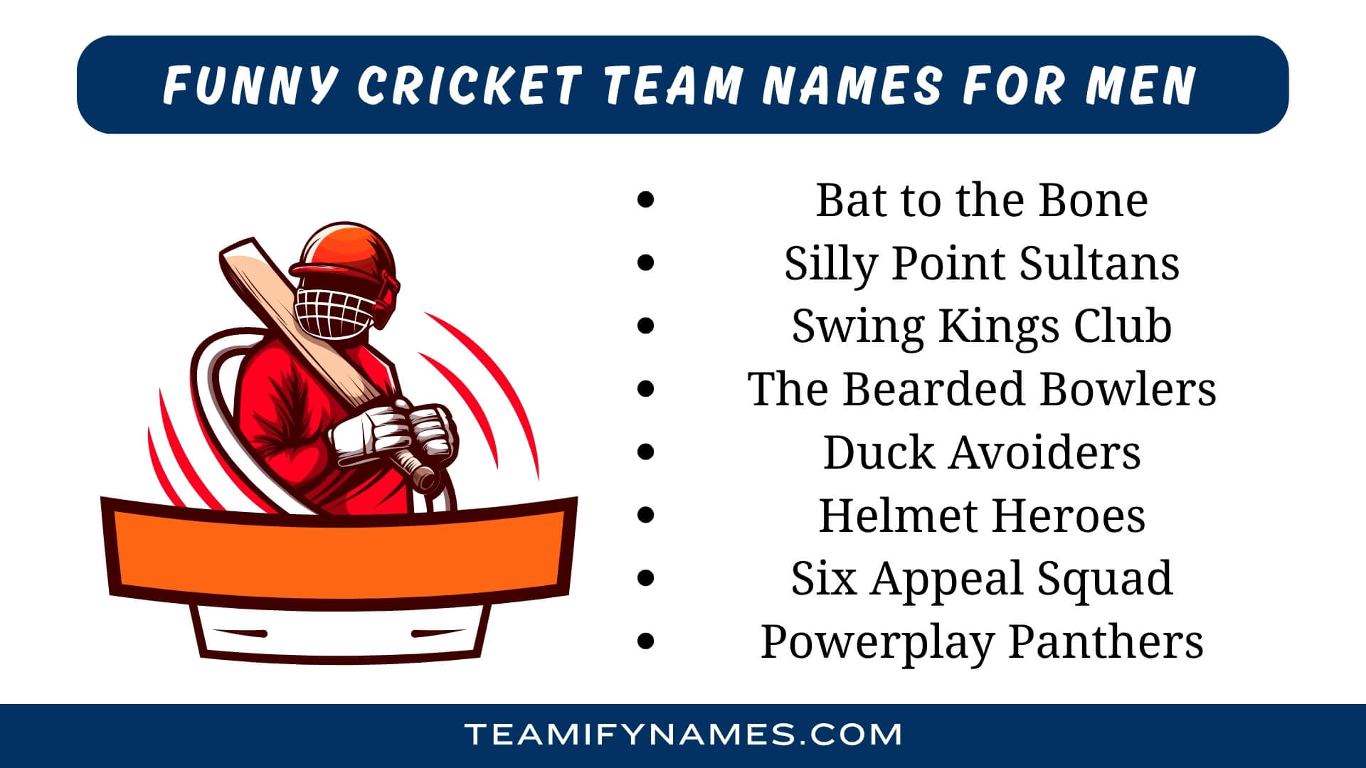 Funny Cricket Team Names for Men
