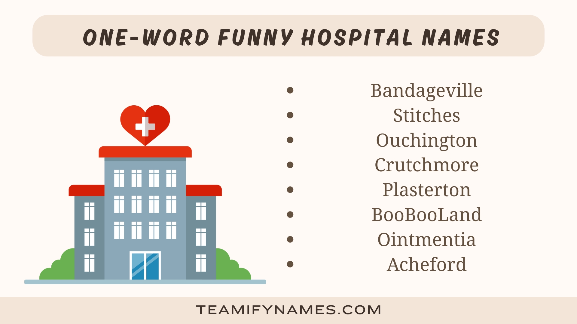 One-Word Funny Hospital Names