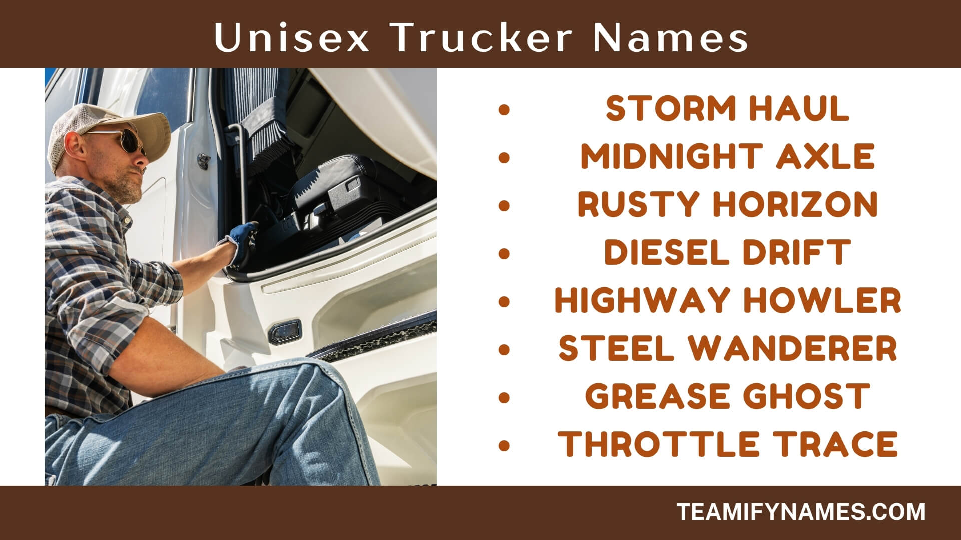 Unisex Trucker Names